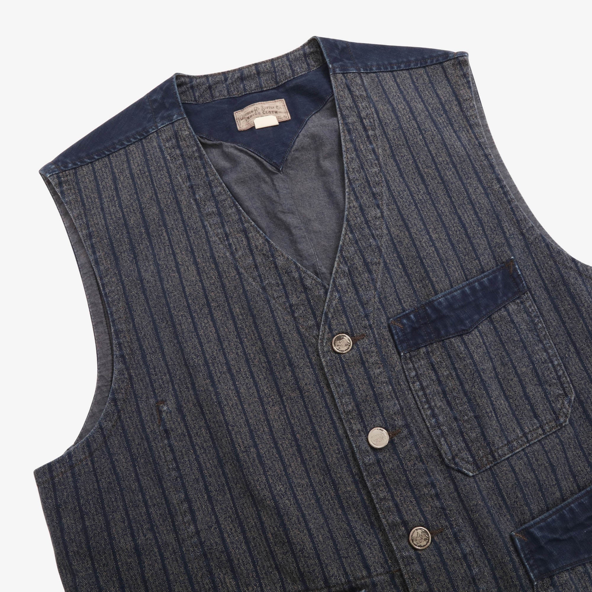 Indigo Cloth Work Vest