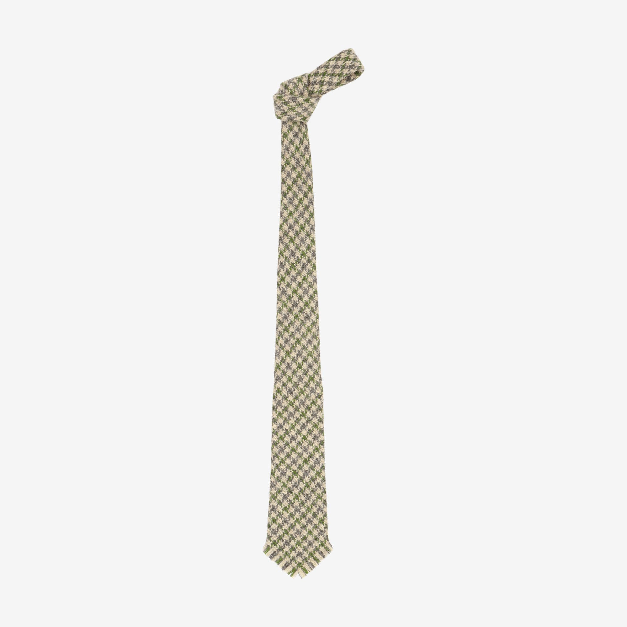 Houndstooth Wool Knit Tie
