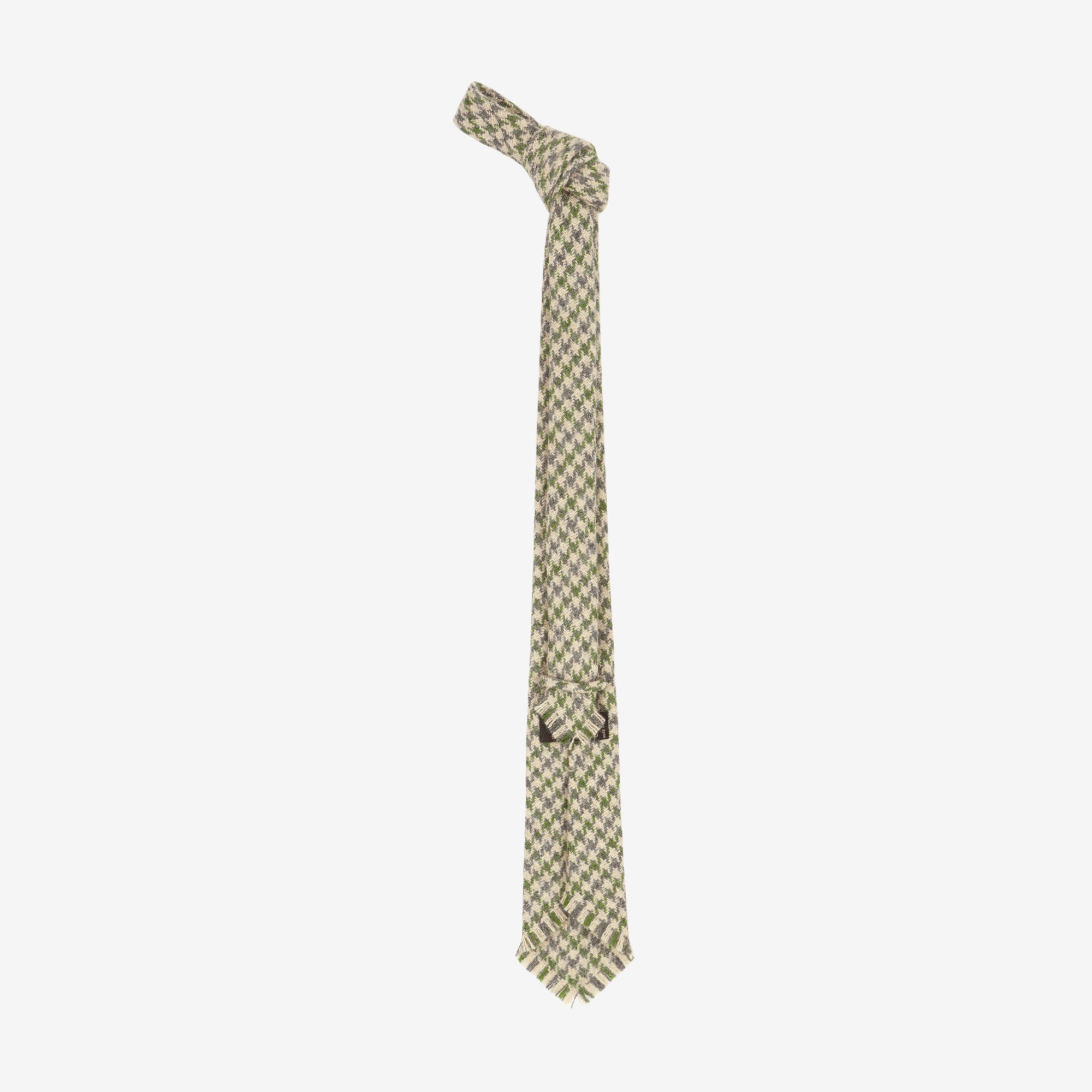 Houndstooth Wool Knit Tie