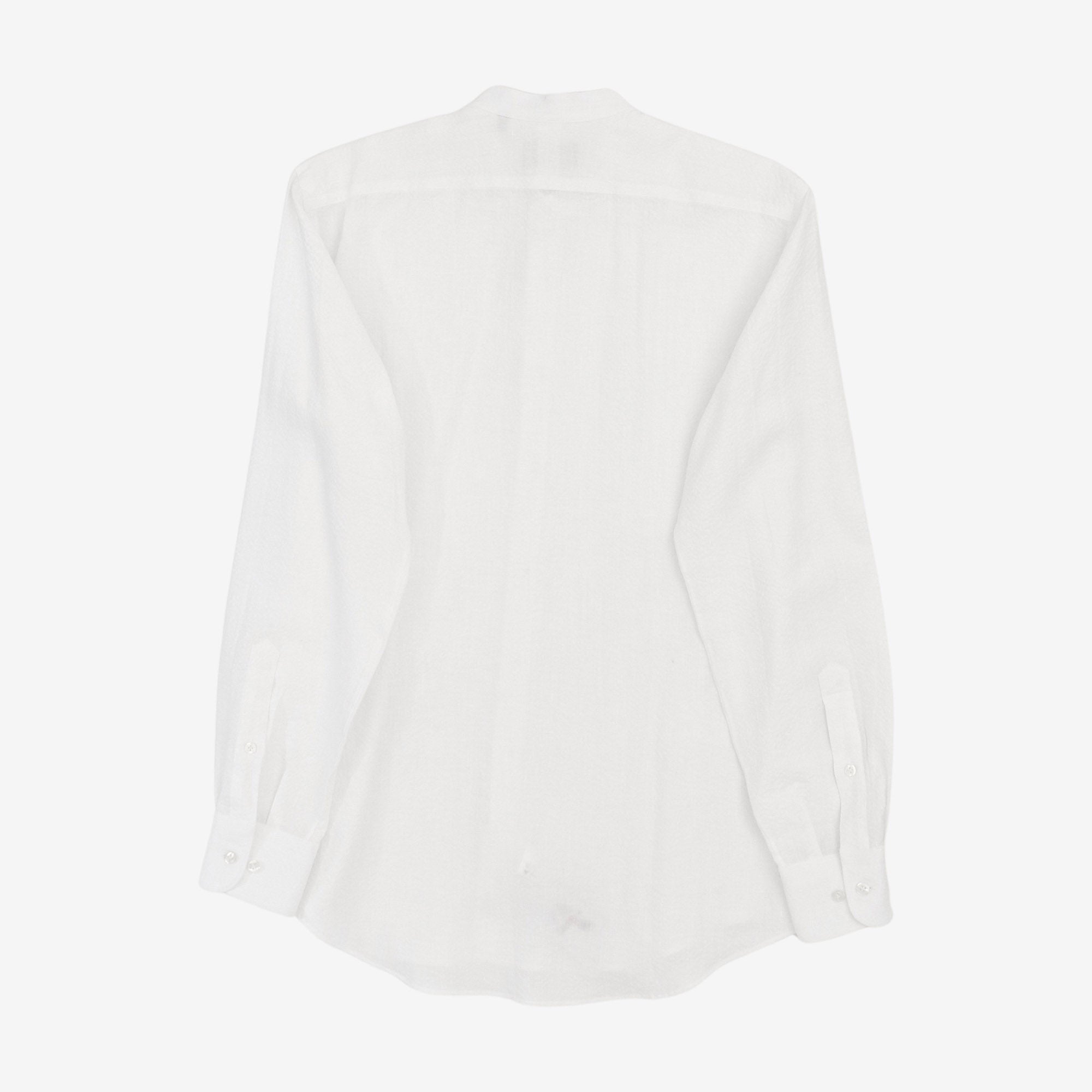 Band Collar Linen Shirt