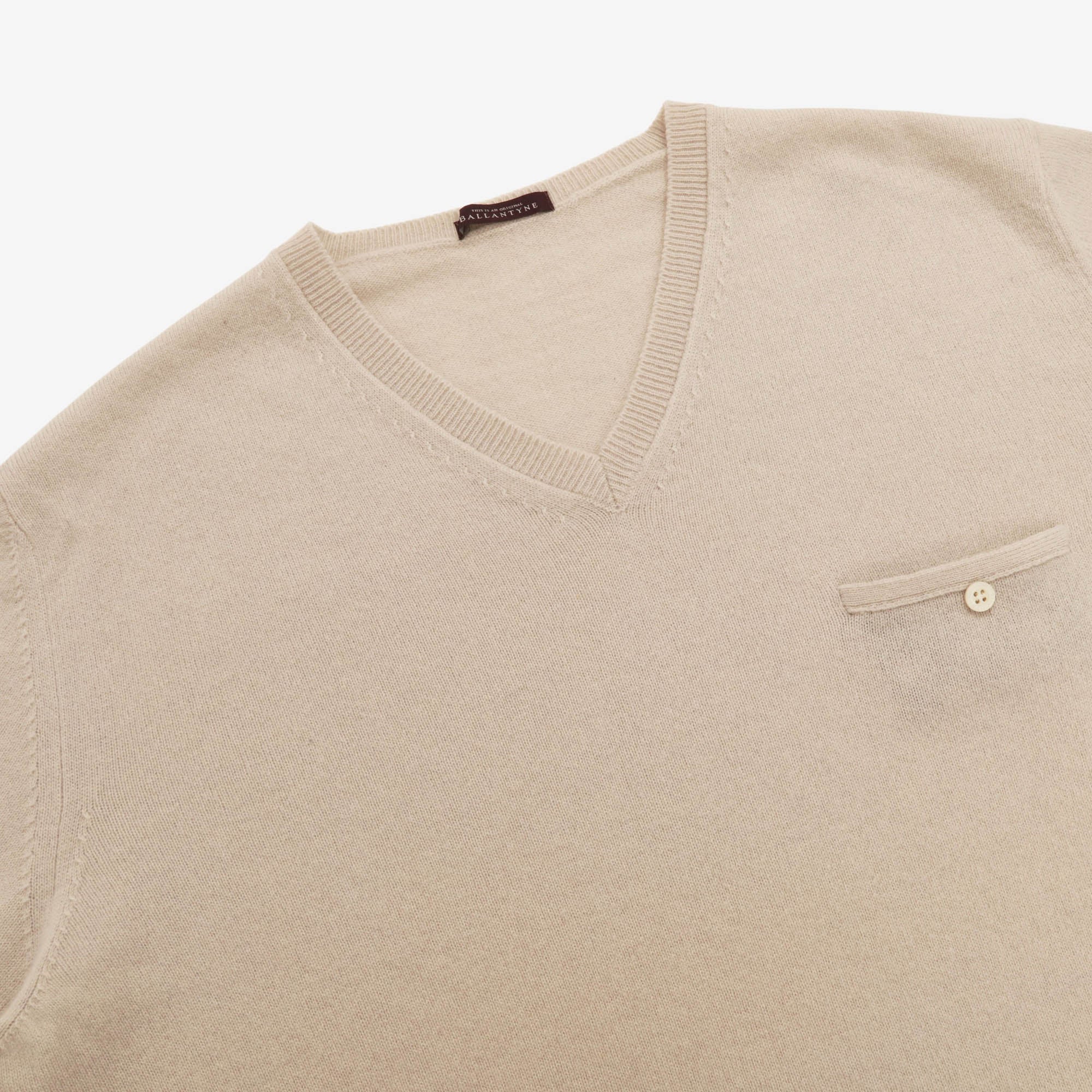 Cashmere V Neck Pocket Sweater