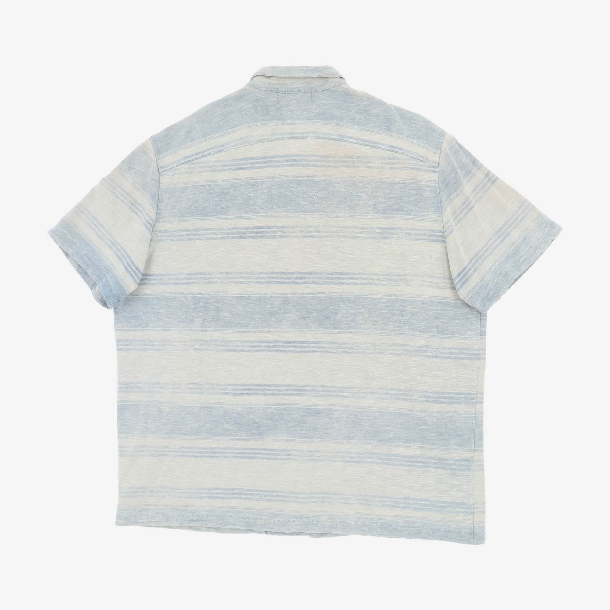 Indigo Stripe Jersey Camp Shirt