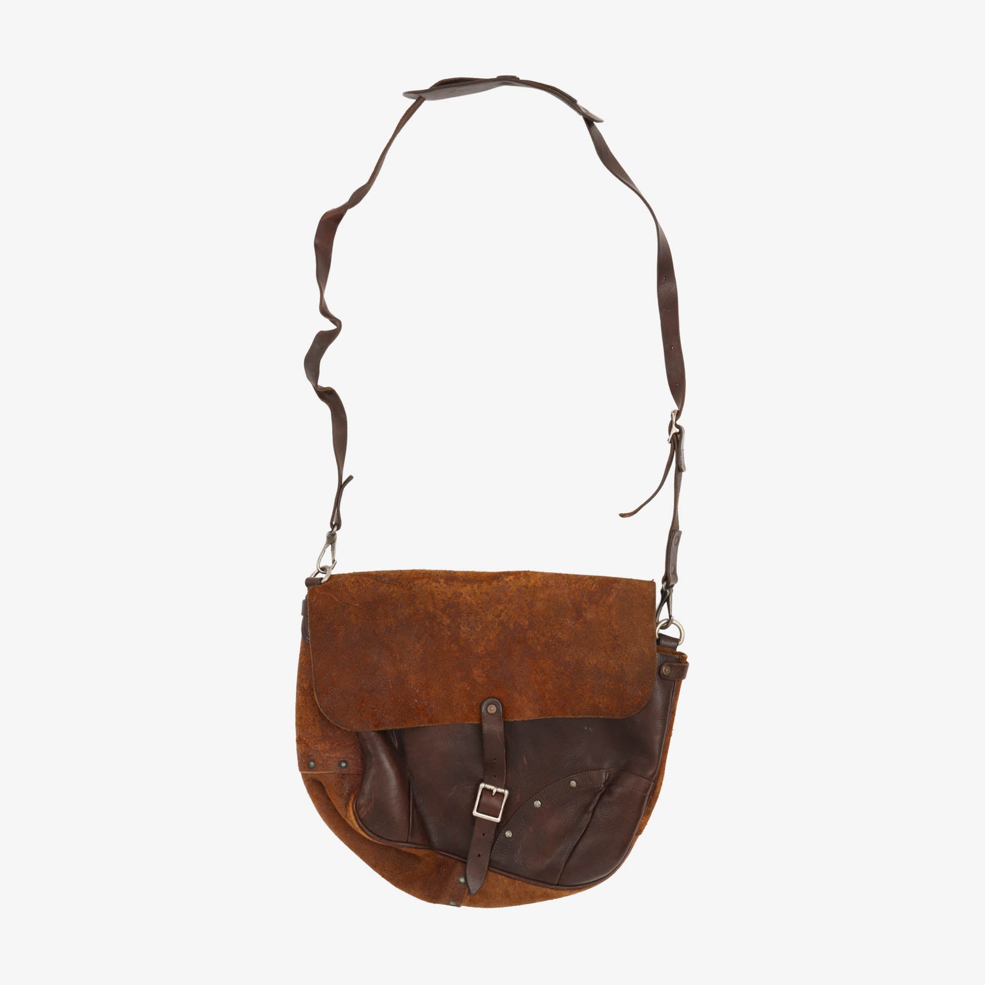Rough-Out Leather Messenger Bag