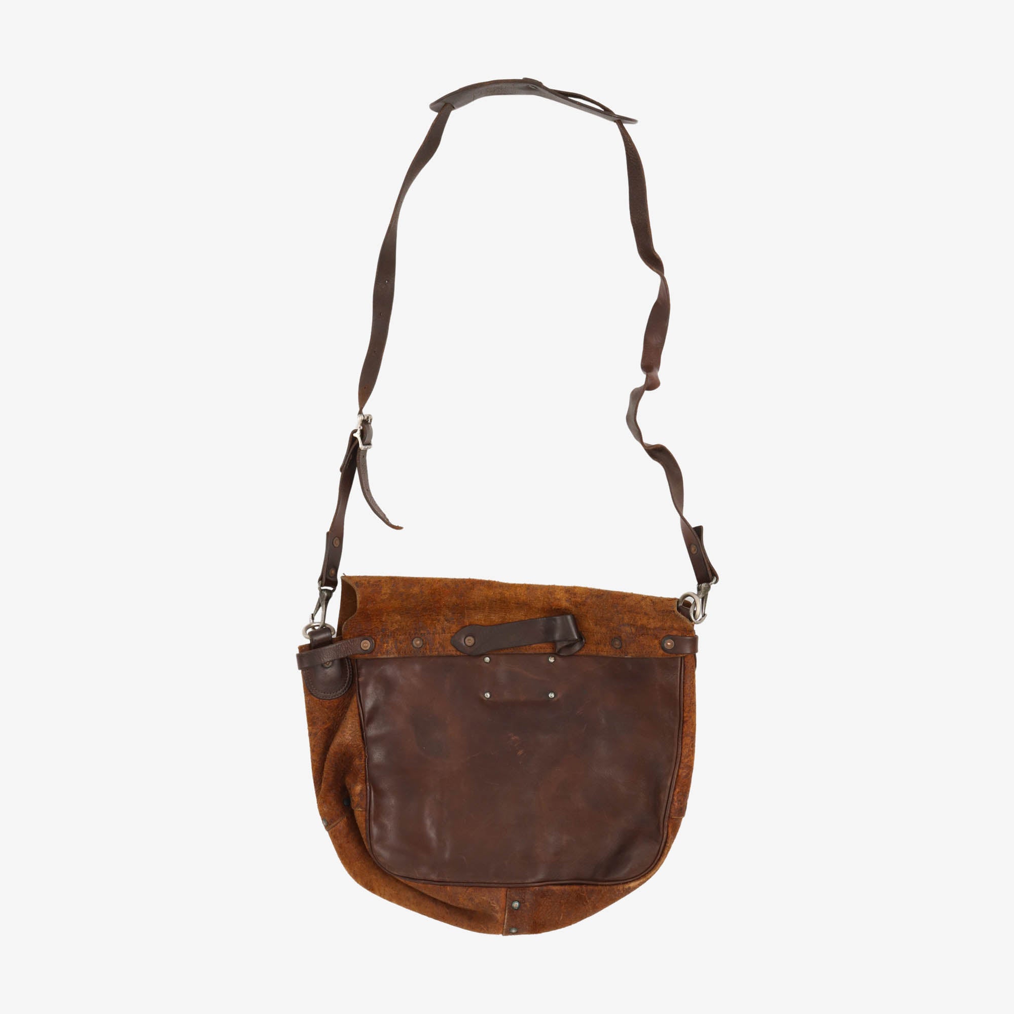 Rough-Out Leather Messenger Bag