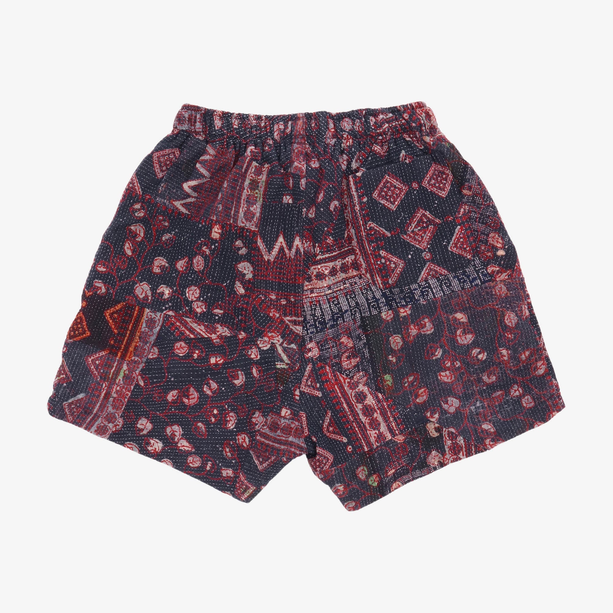 Quilted Print Drawstring Shorts