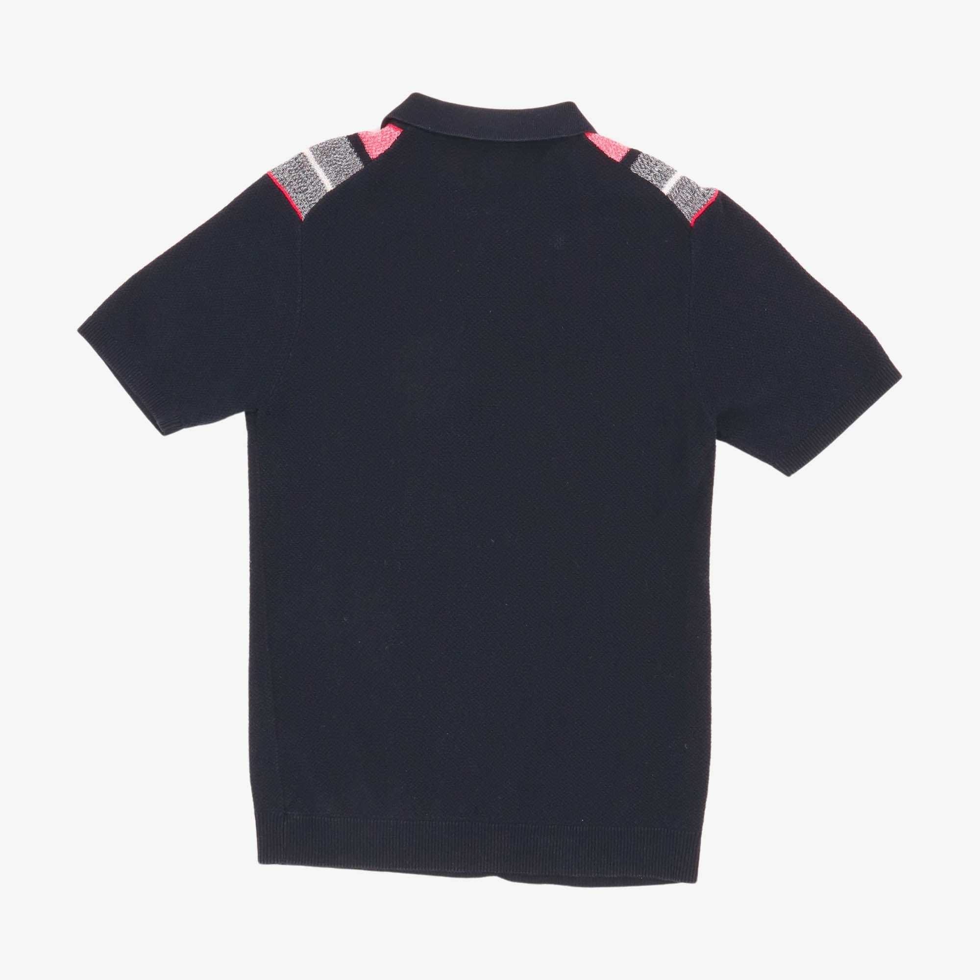 Striped Knit Polo Shirt