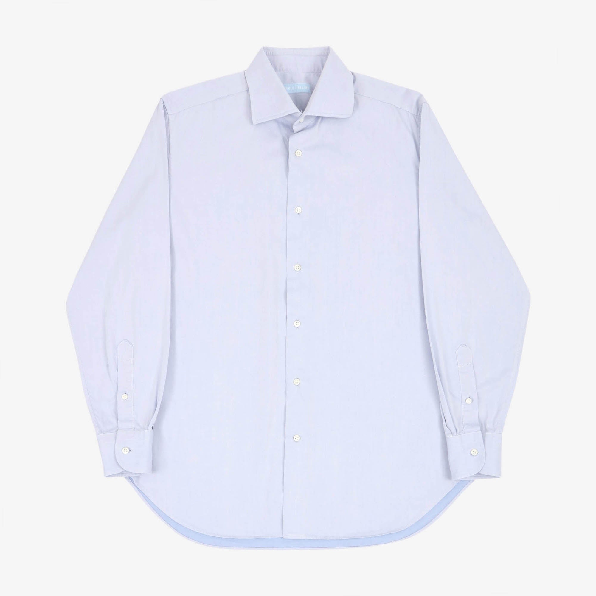Spread Collar Cotton Shirt