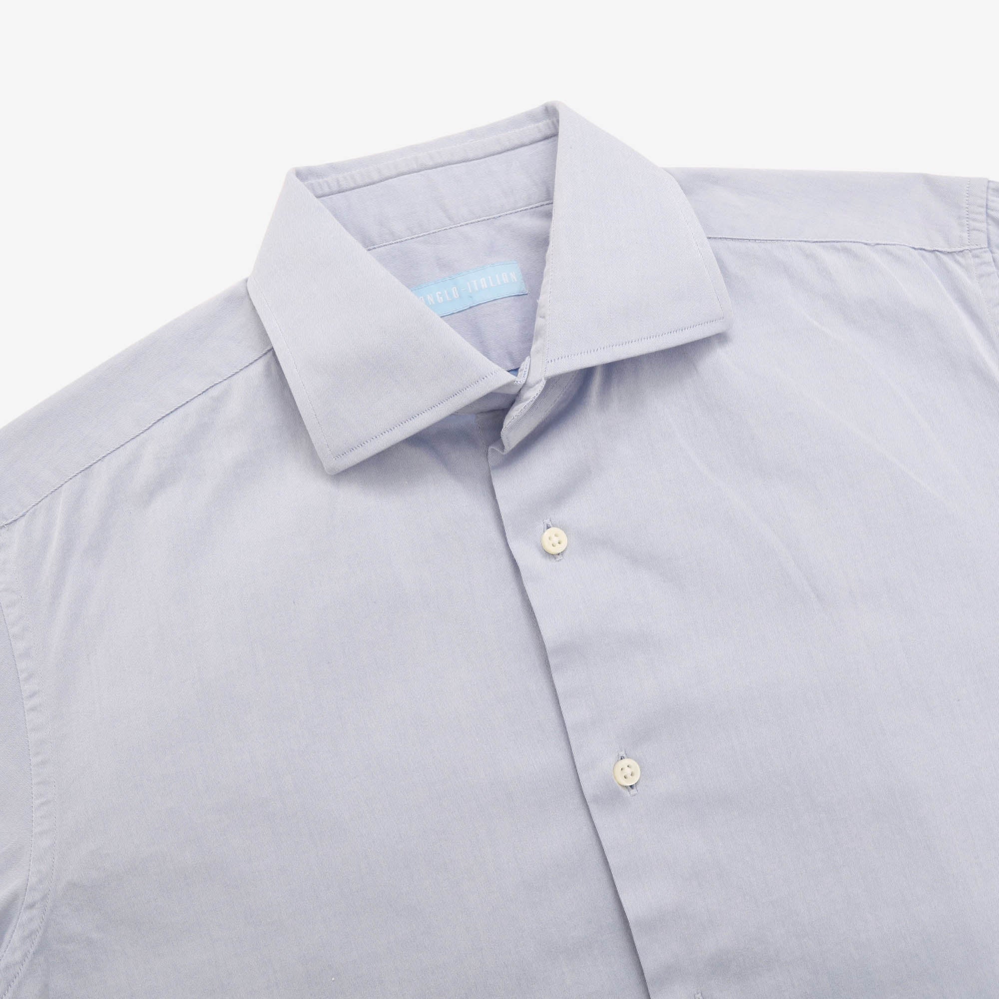 Spread Collar Cotton Shirt
