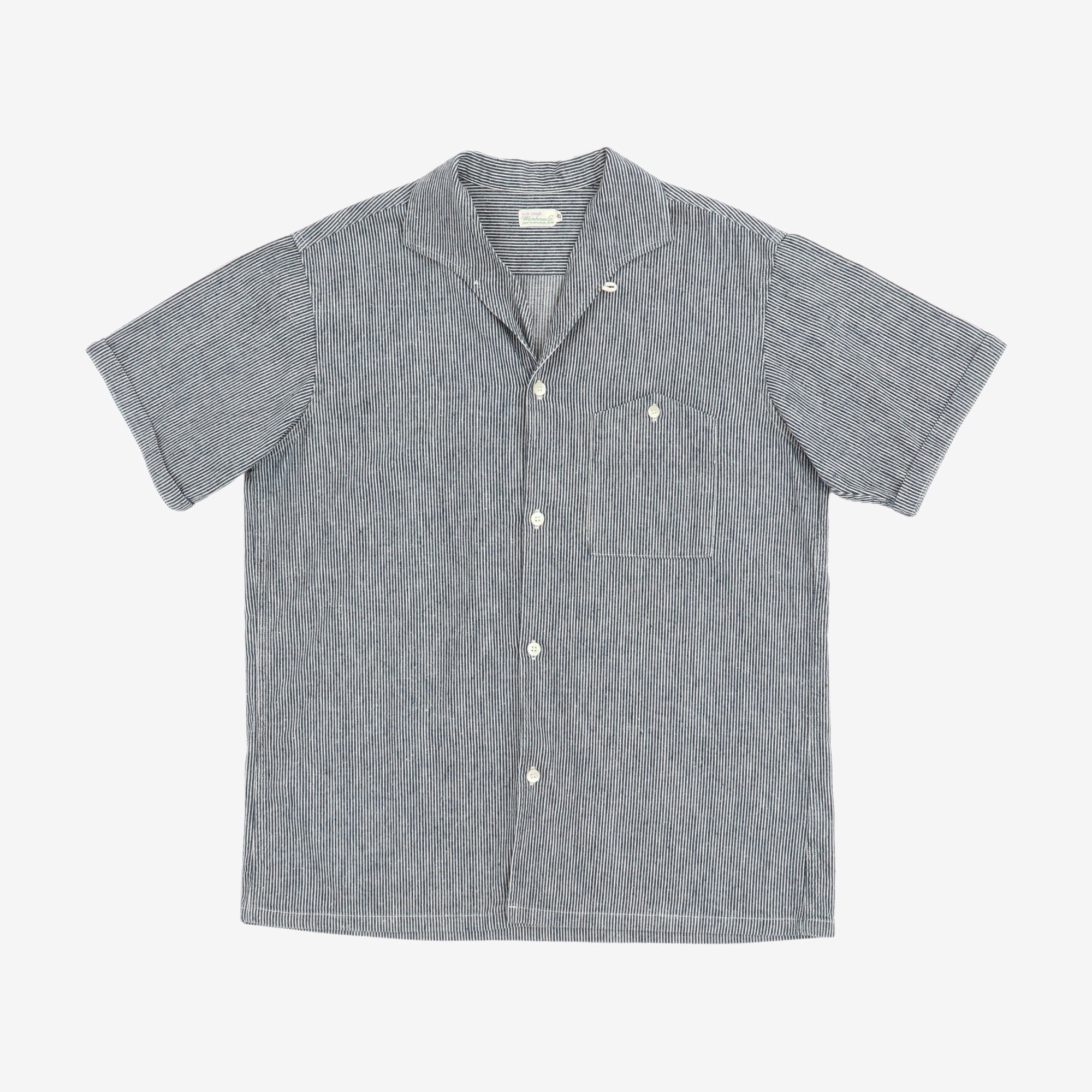 Duck Digger Open Collar Stripe Shirt