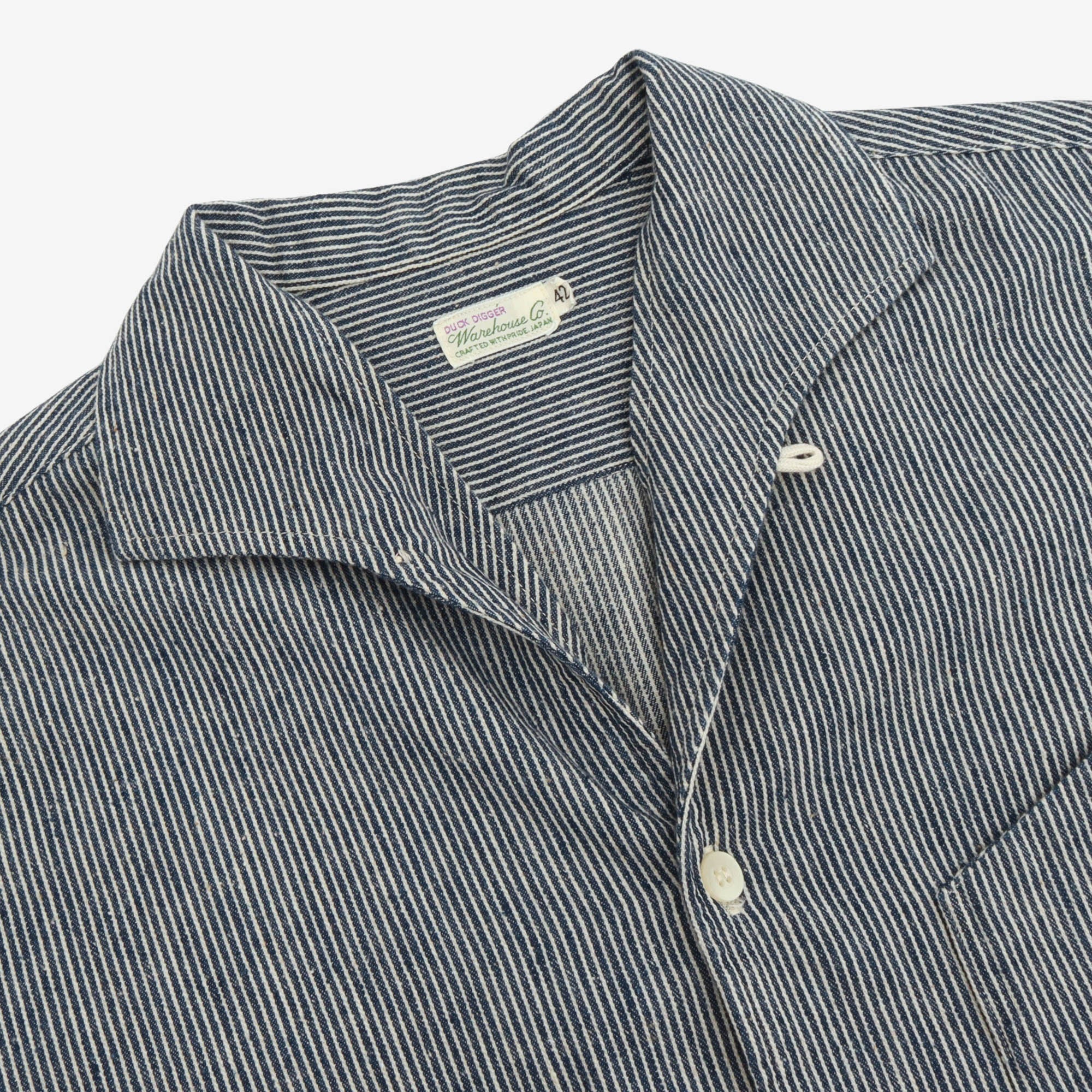 Duck Digger Open Collar Stripe Shirt
