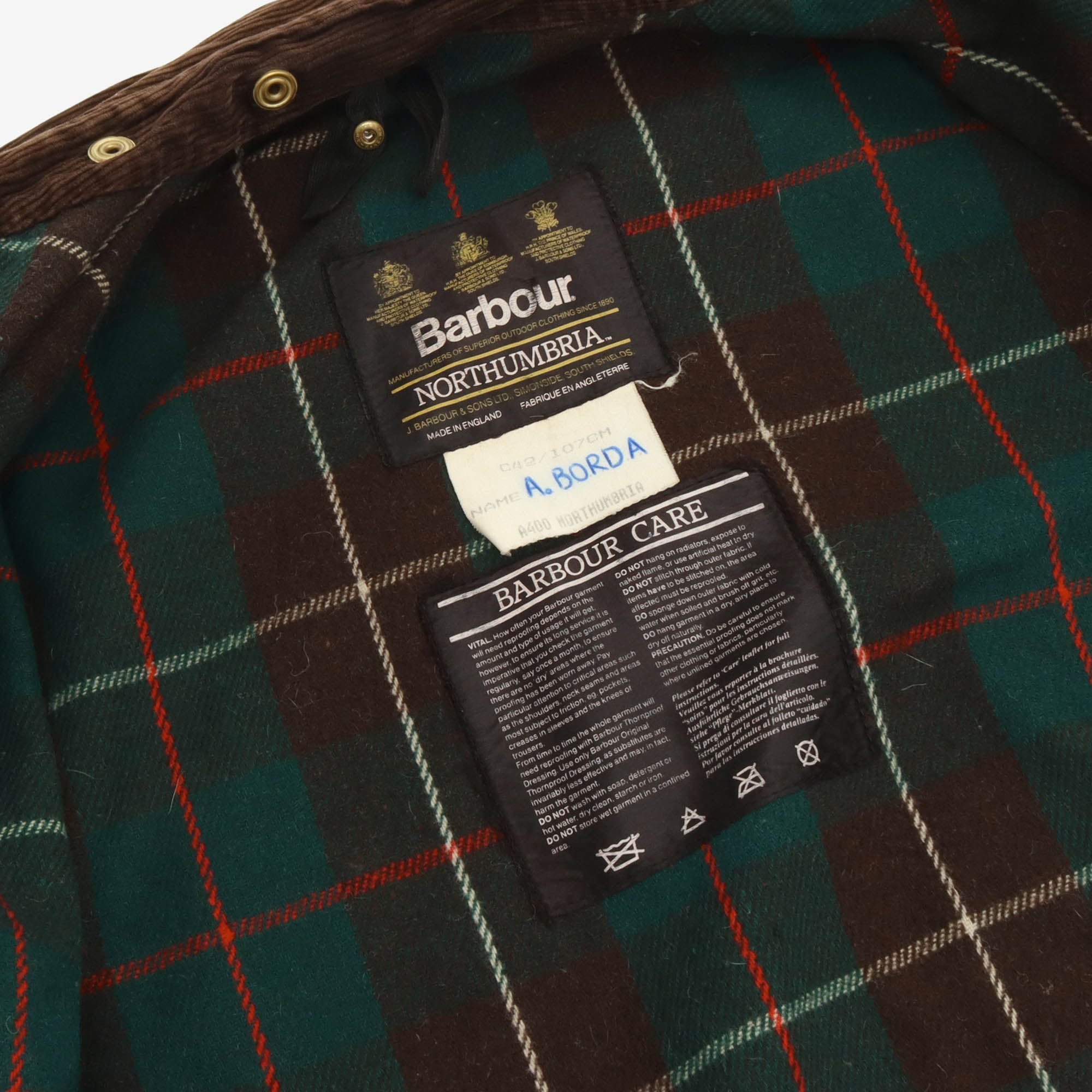 Vintage Northumbria Wax Jacket + Liner