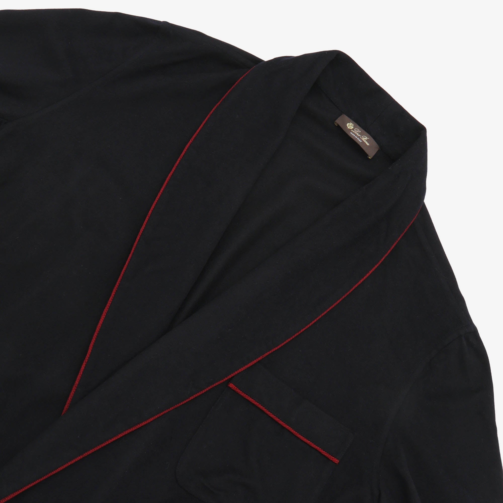 James Piped Baby Cashmere Robe