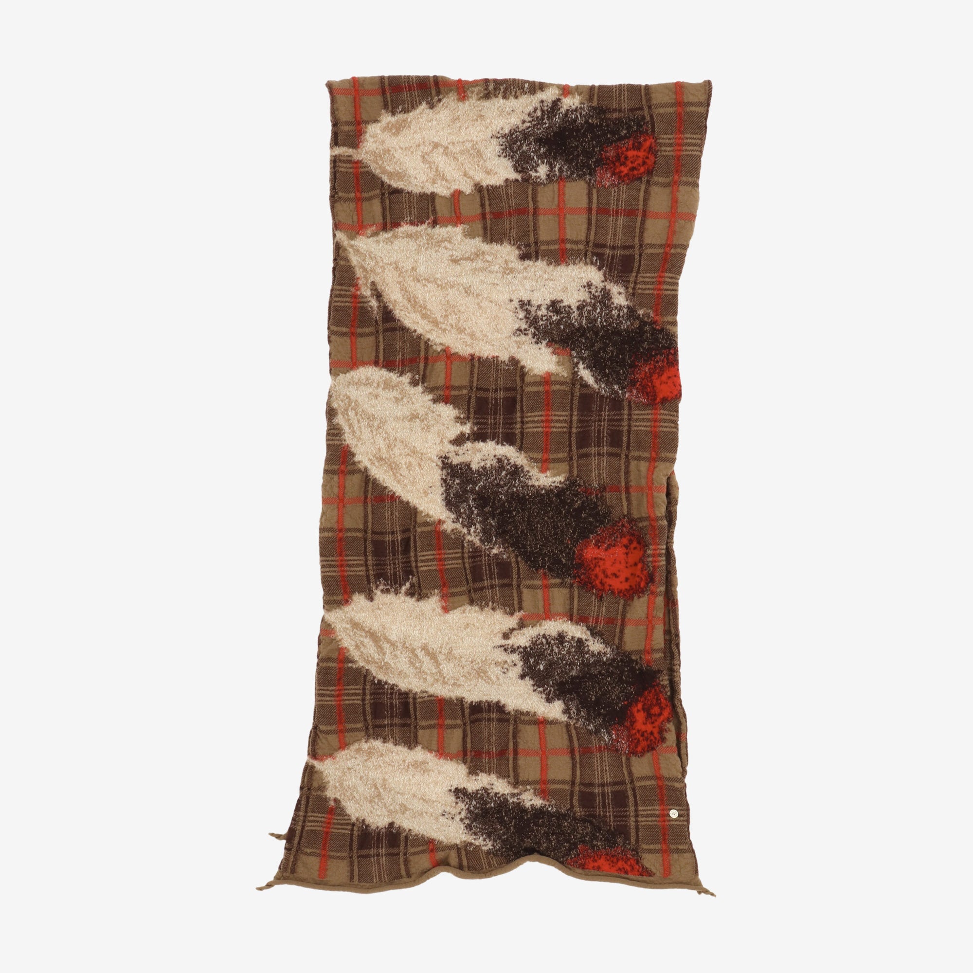 Compressed Wool Feather Tartan Scarf