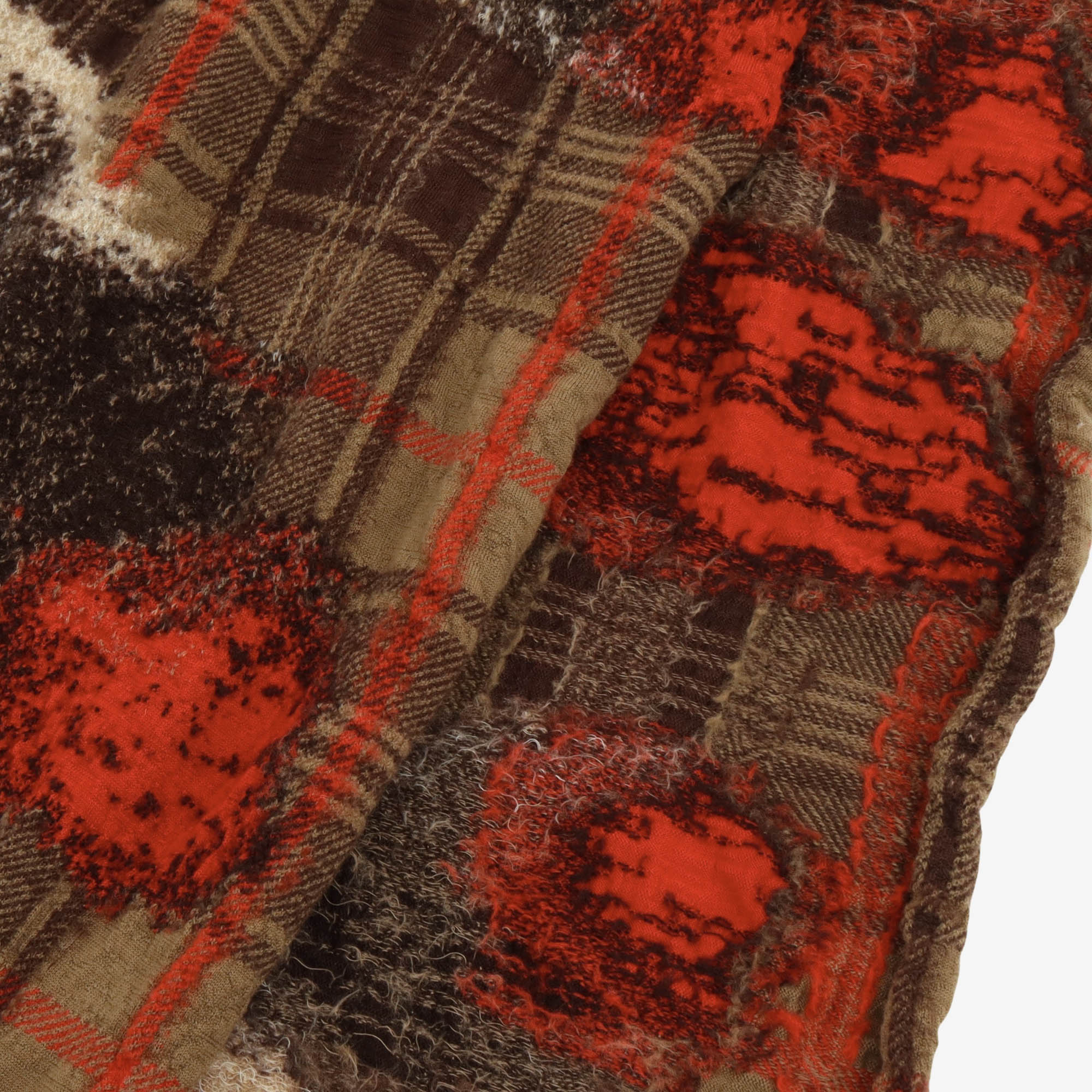 Compressed Wool Feather Tartan Scarf
