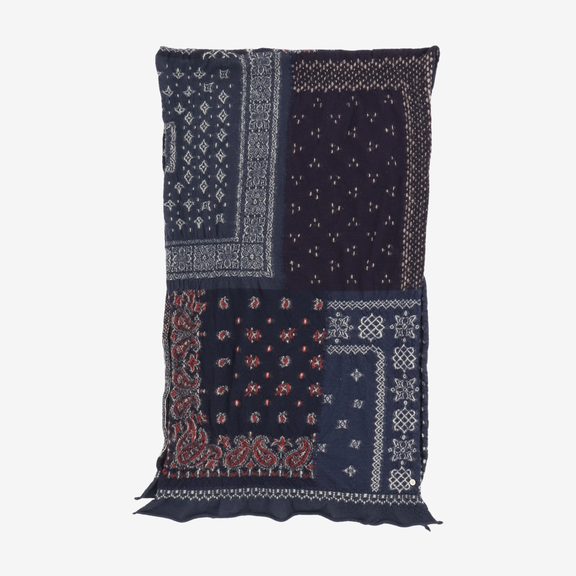 Fulling Wool Happy Patchwork Bandana Scarf