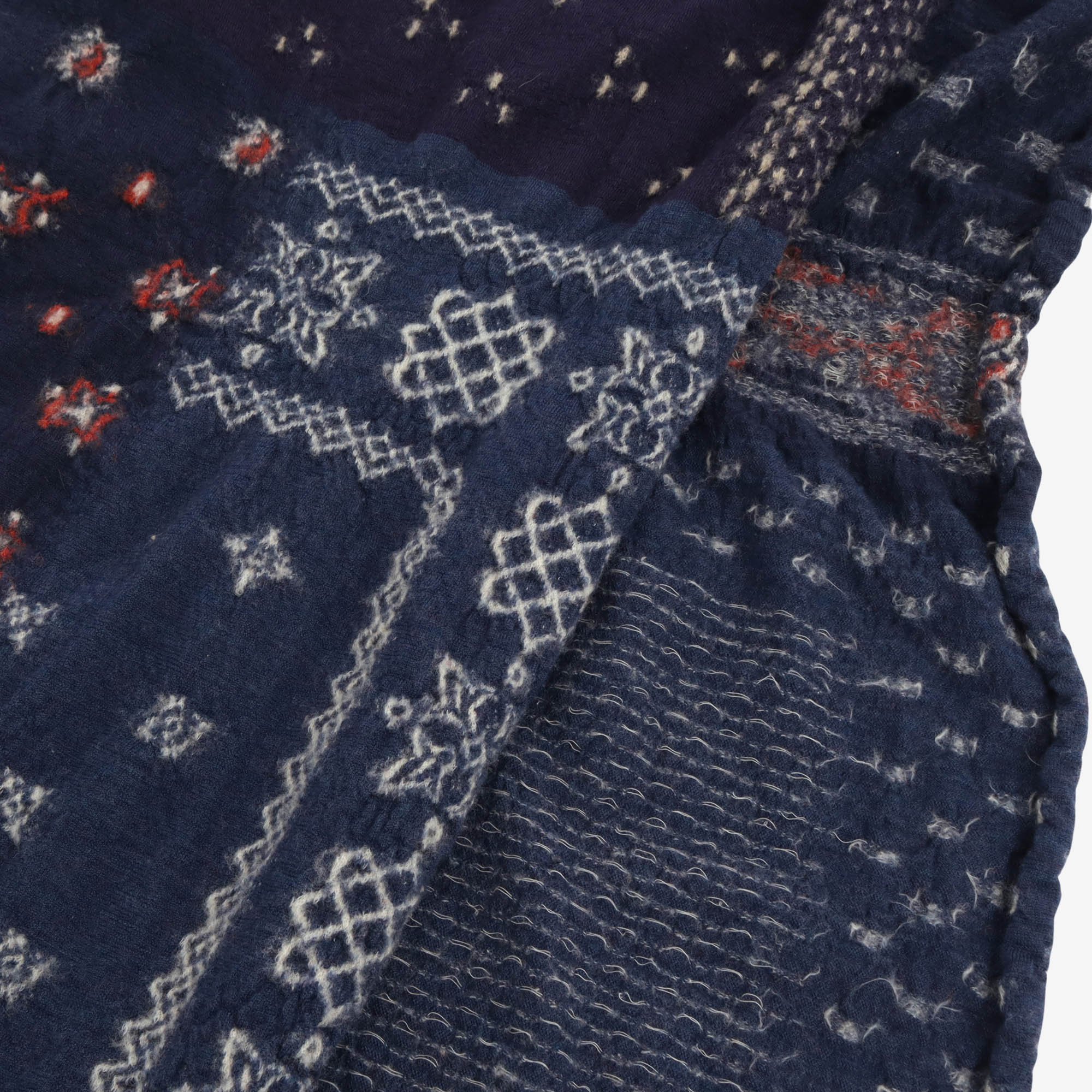 Fulling Wool Happy Patchwork Bandana Scarf