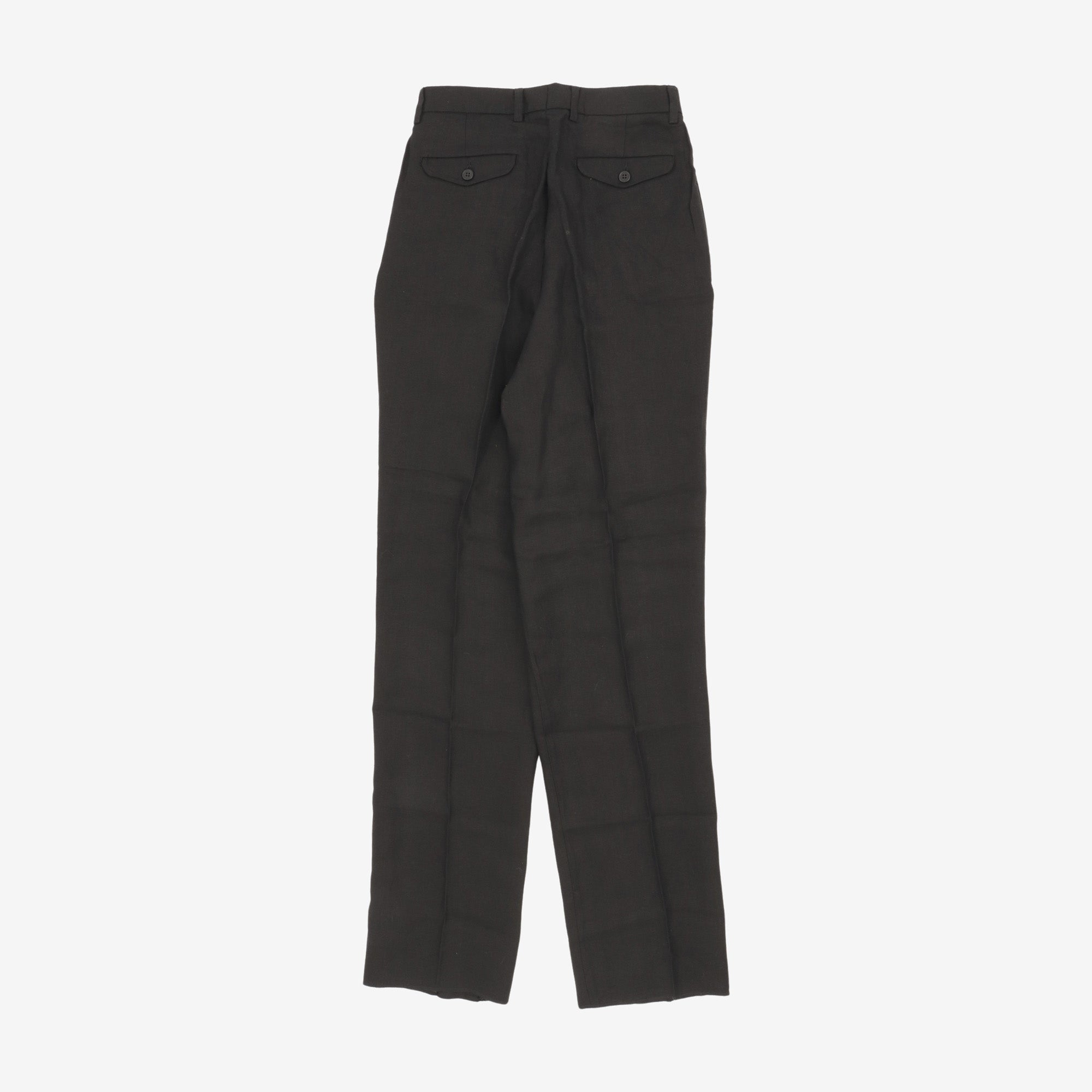 Linen Tanger Pleated Trousers (28W X 35.5L)