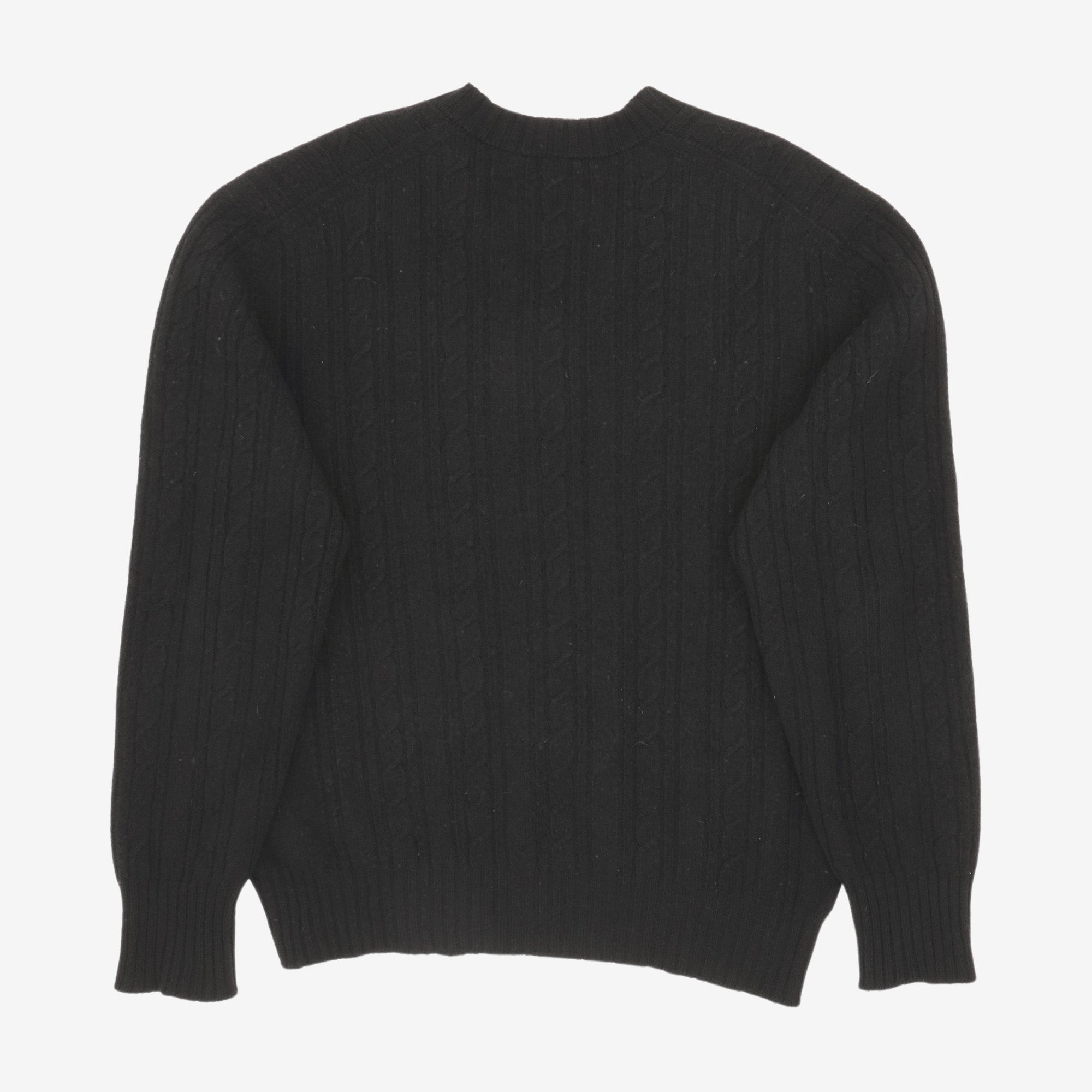 Cable Knit V Neck Sweater