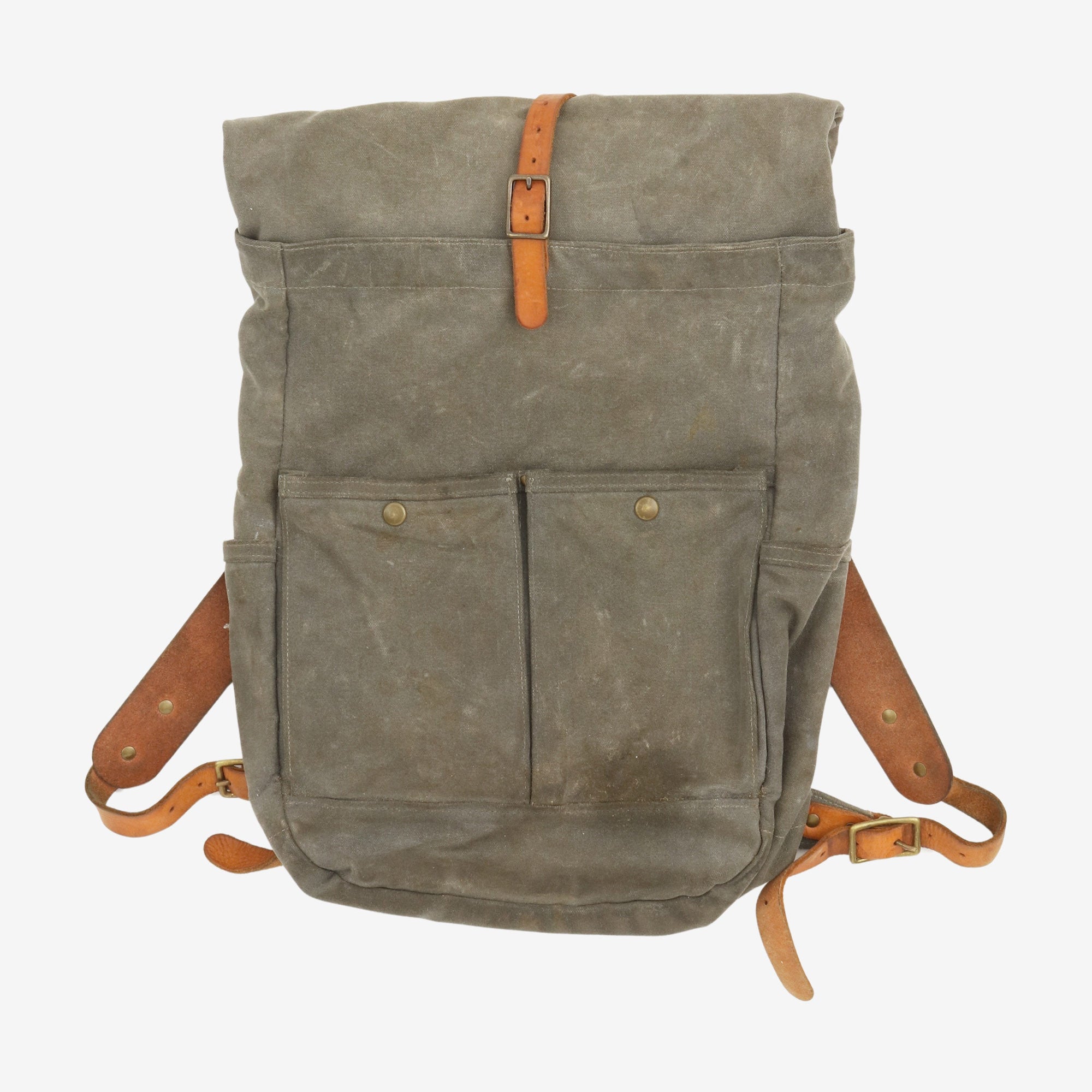 Waxed Canvas Roll Top Backpack