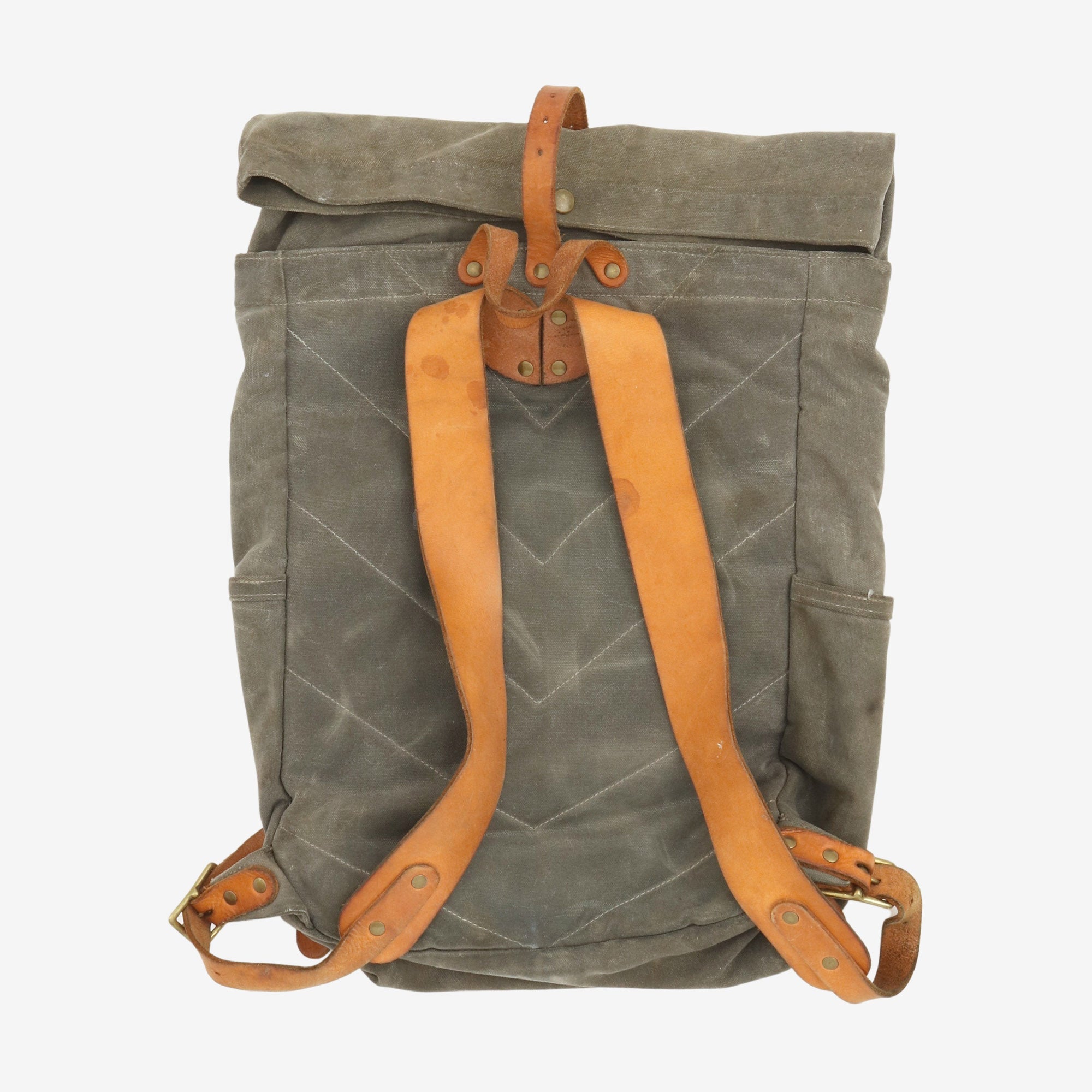 Waxed Canvas Roll Top Backpack