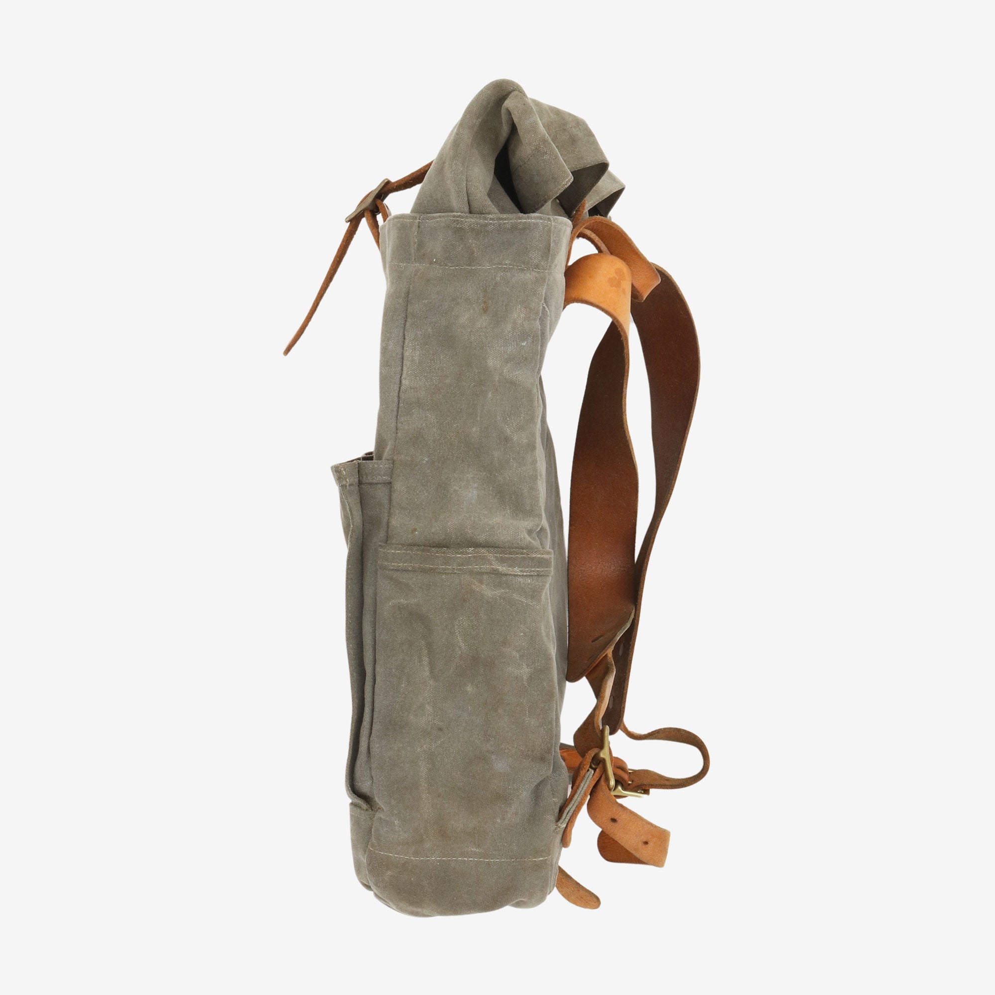 Waxed Canvas Roll Top Backpack