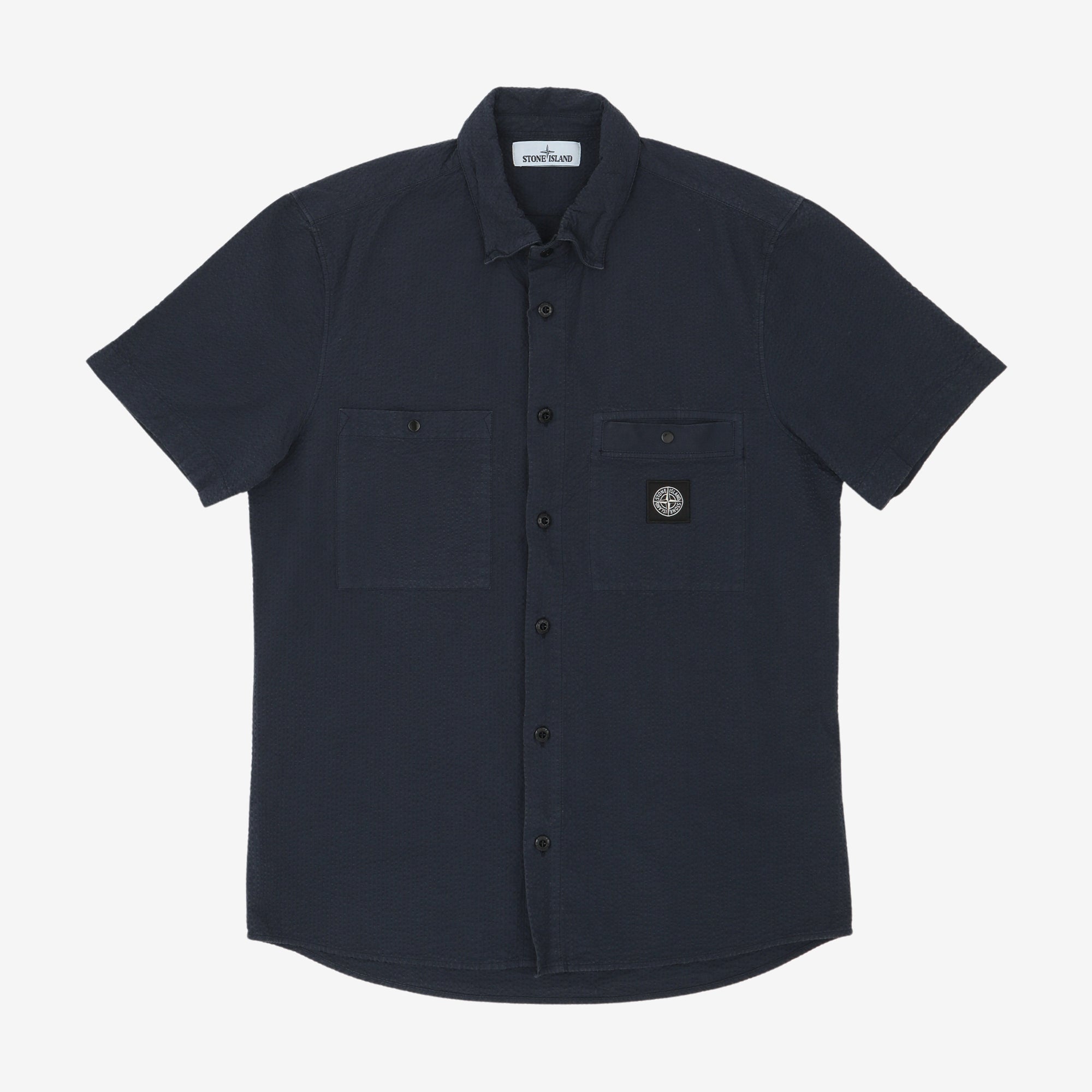 Seersucker Button Up SS Shirt