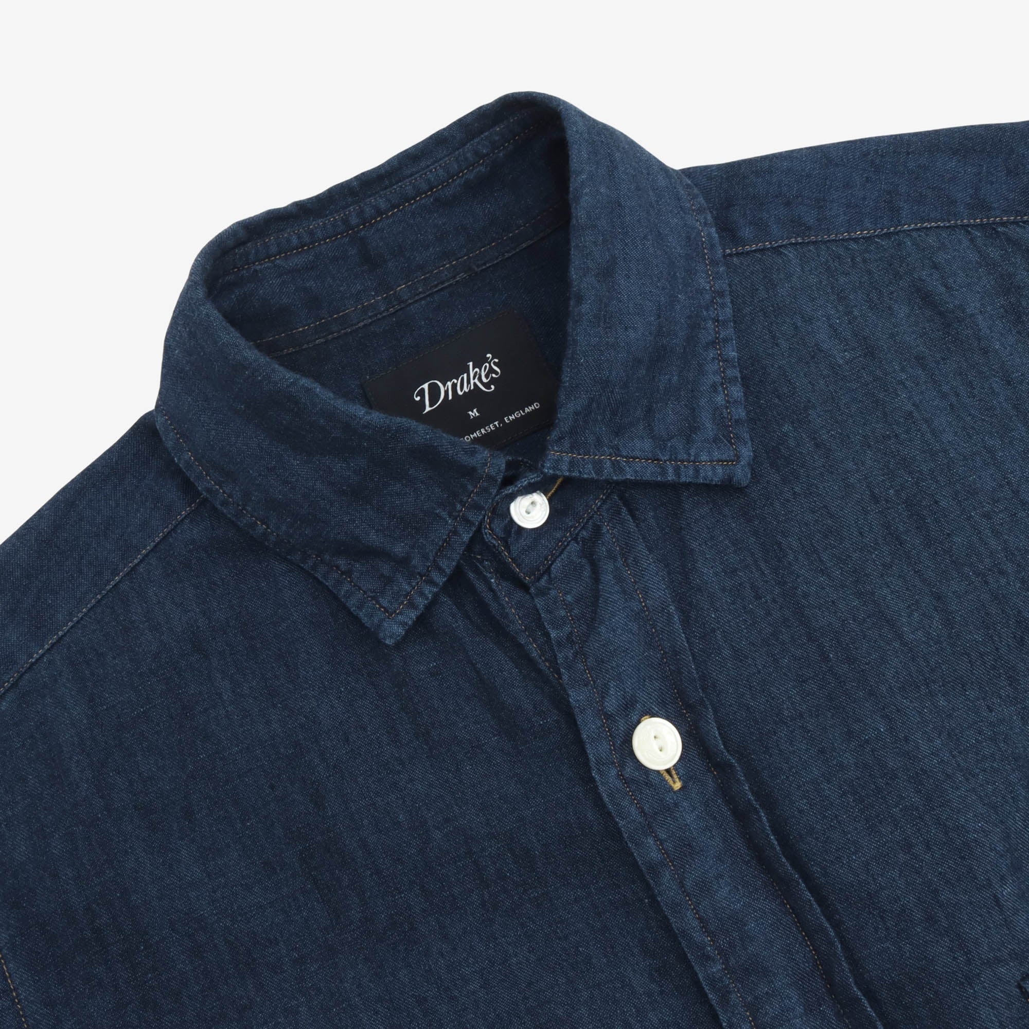 Linen Blend Two Pocket Work Shirt