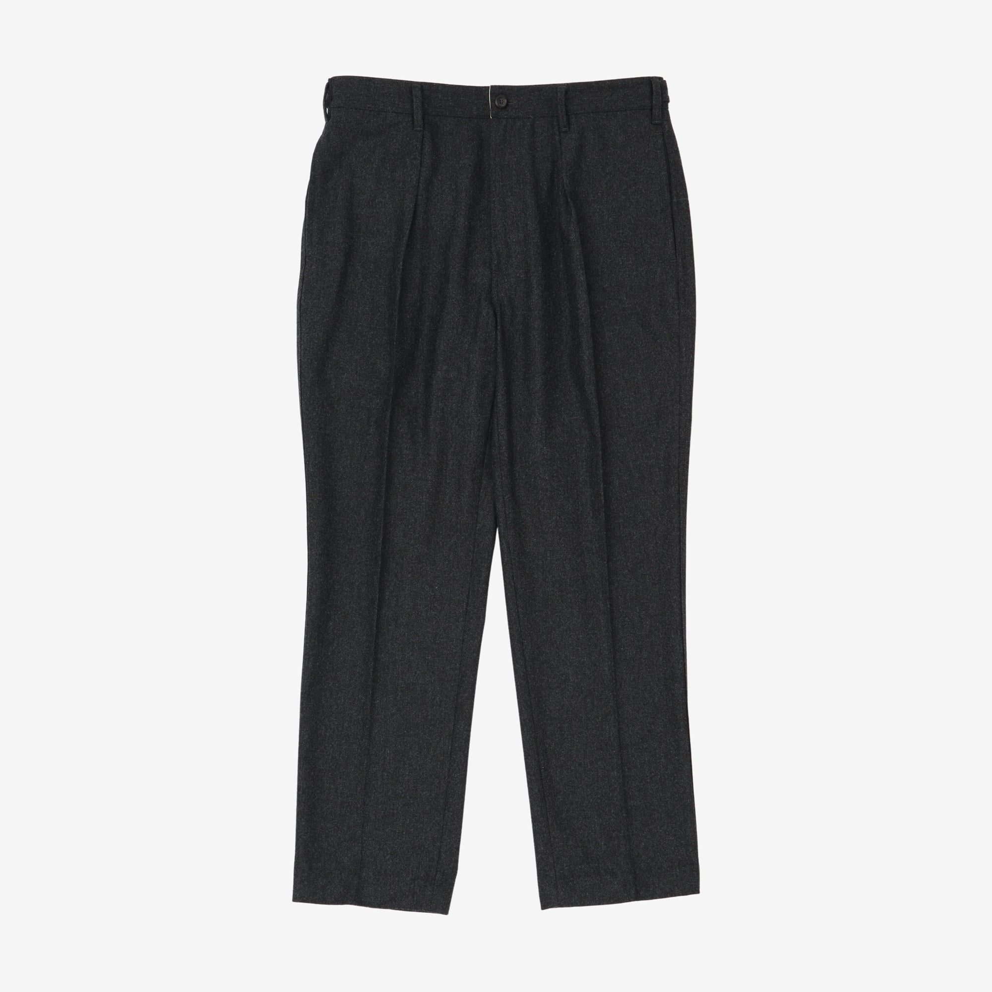 ALD Pleated Wool Flannel Trousers (34W X 30L)