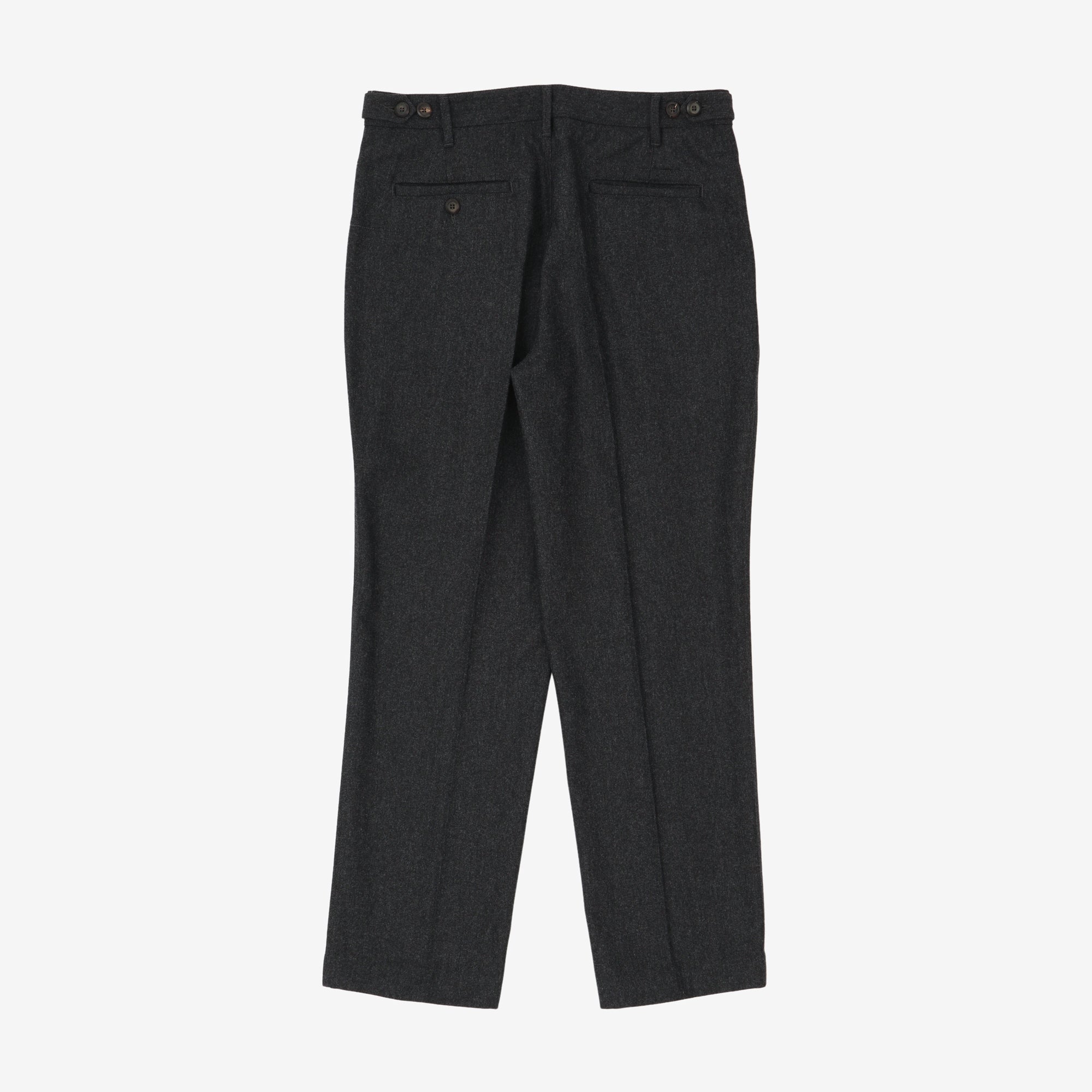 ALD Pleated Wool Flannel Trousers (34W X 30L)