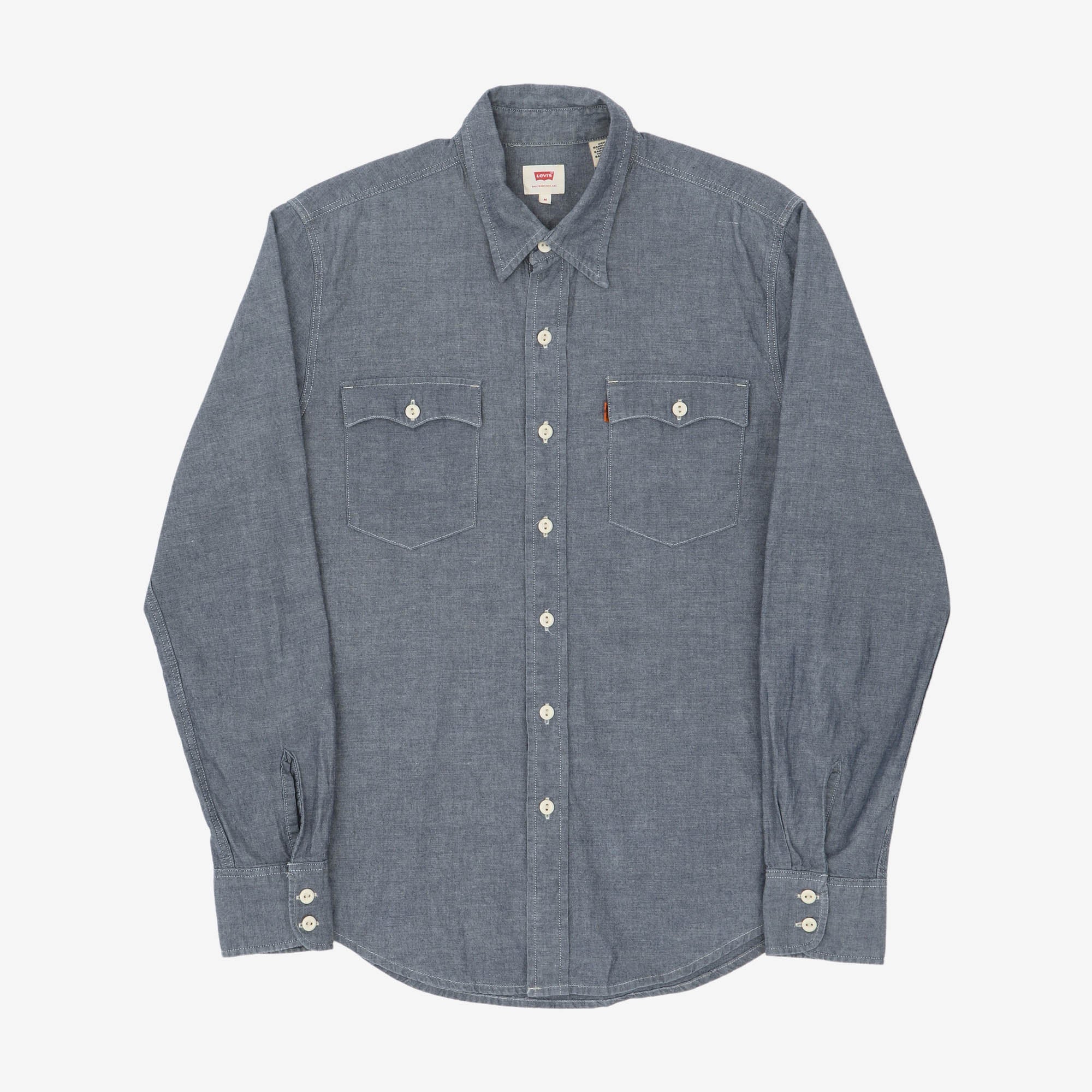 Orange Tab Chambray Shirt