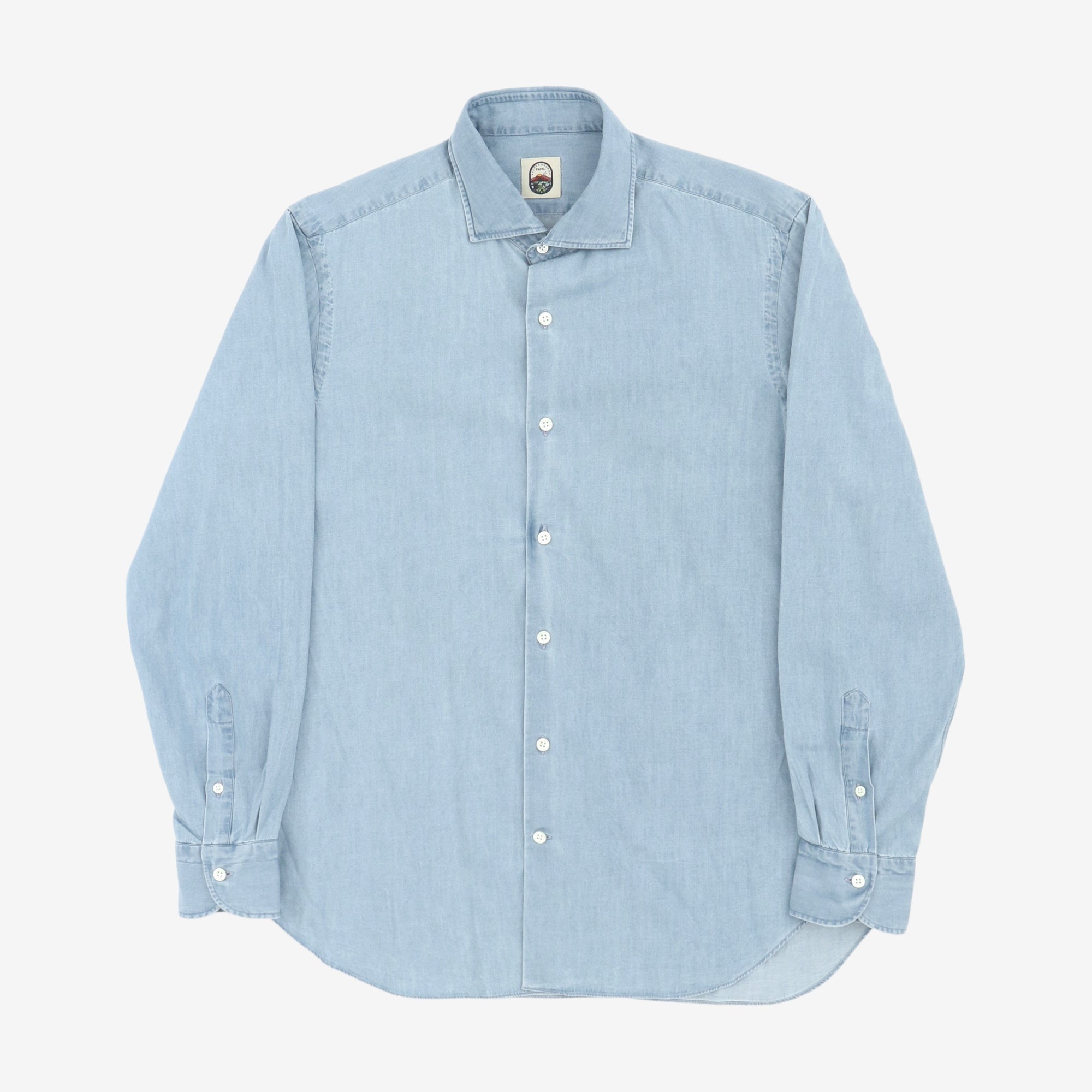 Furio Spread Collar Denim Shirt