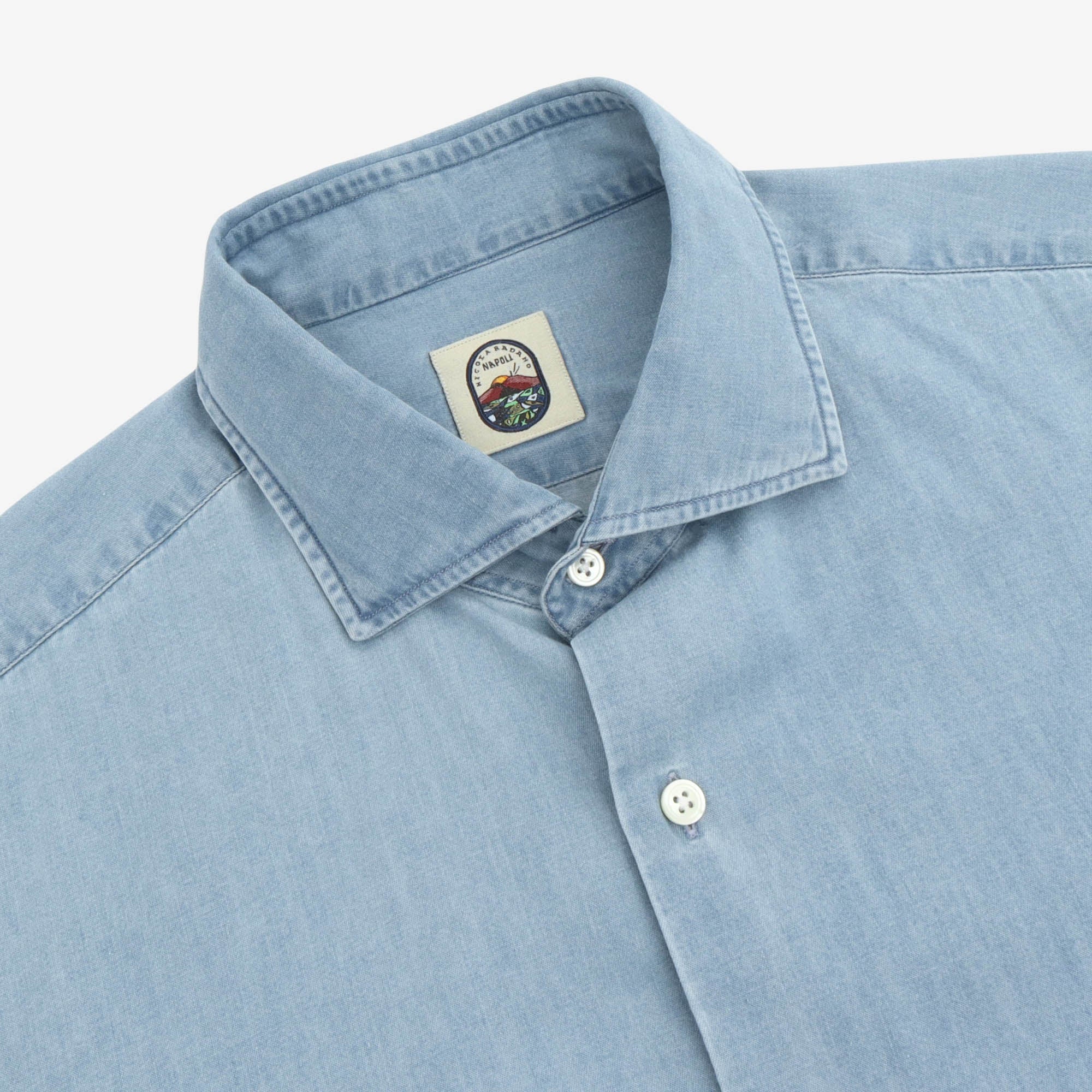 Furio Spread Collar Denim Shirt