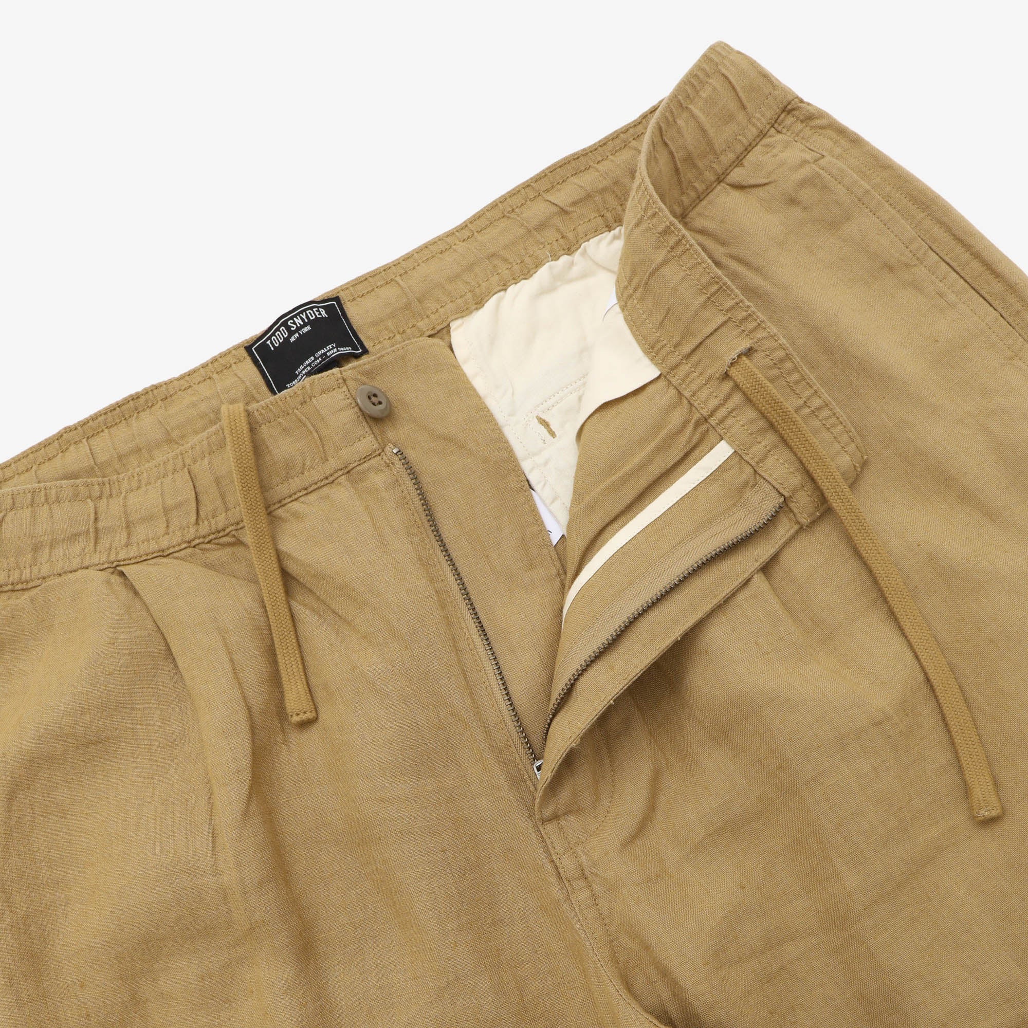 Relaxed Linen Pleated Officer Trouser
