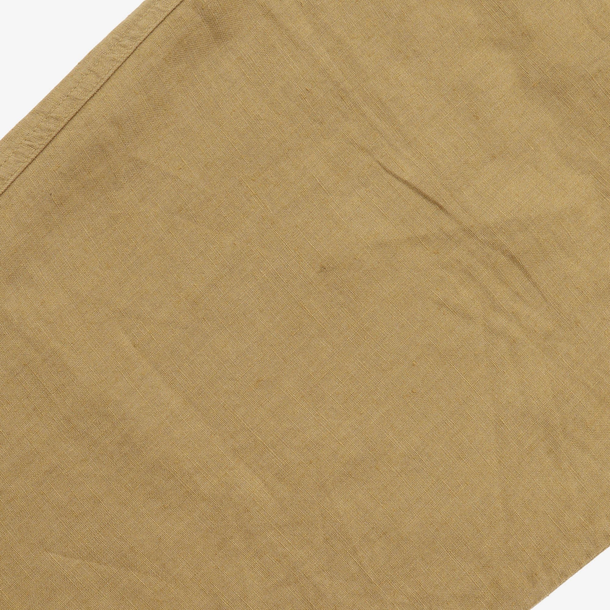Relaxed Linen Pleated Officer Trouser