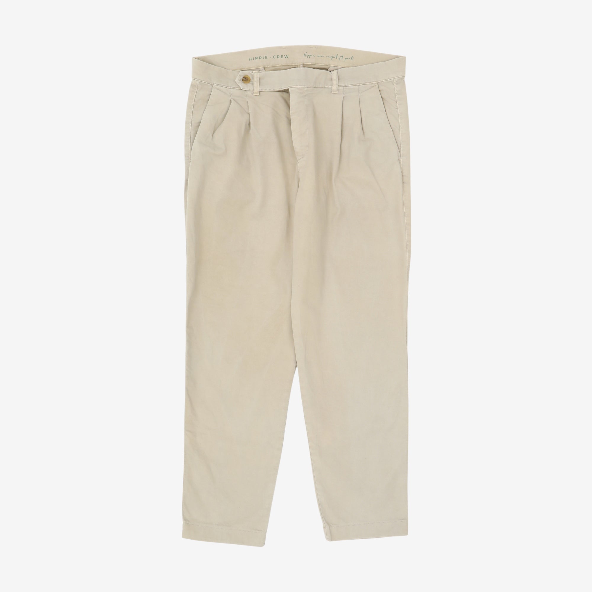 Pleated Cotton Trousers (37W X 29L)