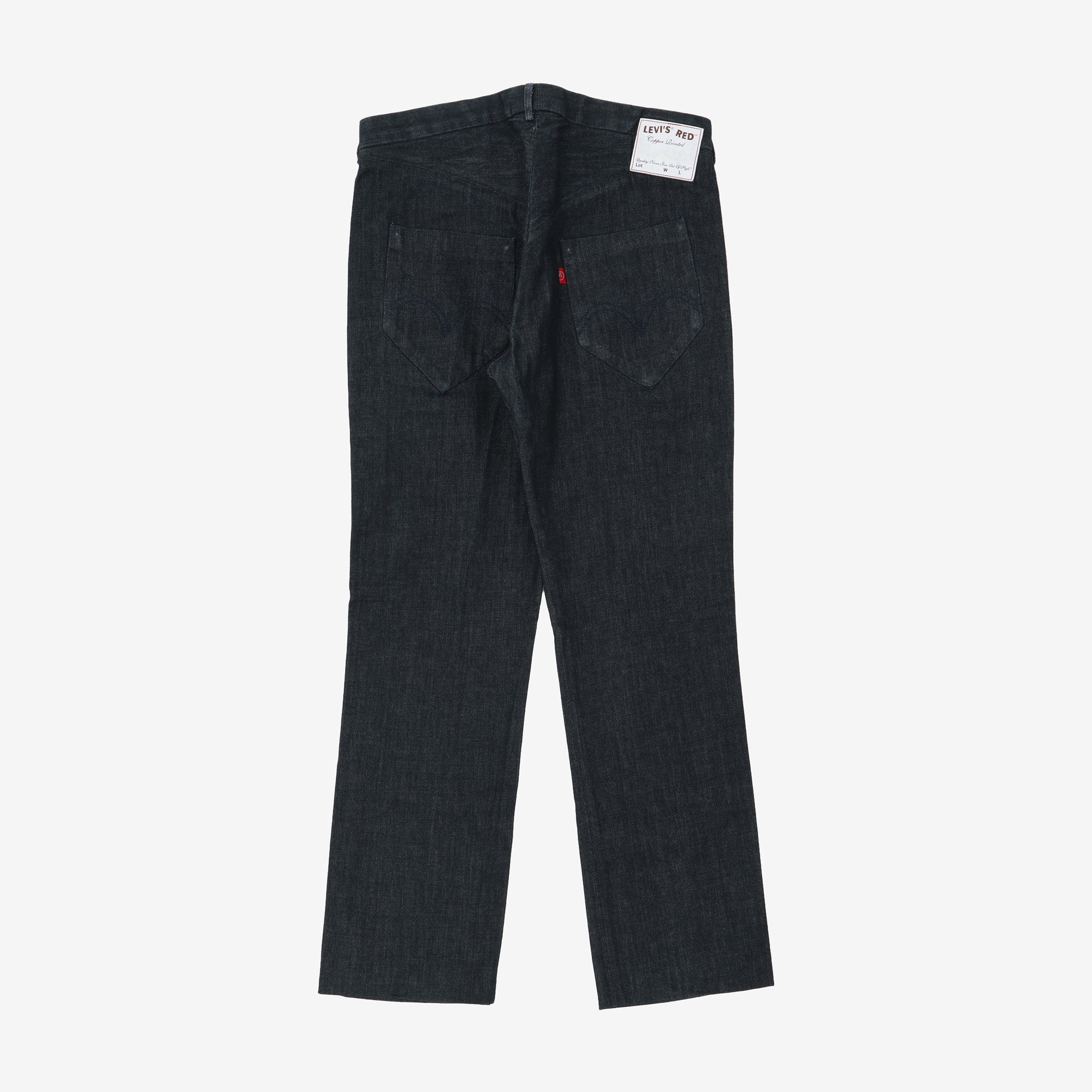 2000s Red Denim Worker Pants (33W X 32L)