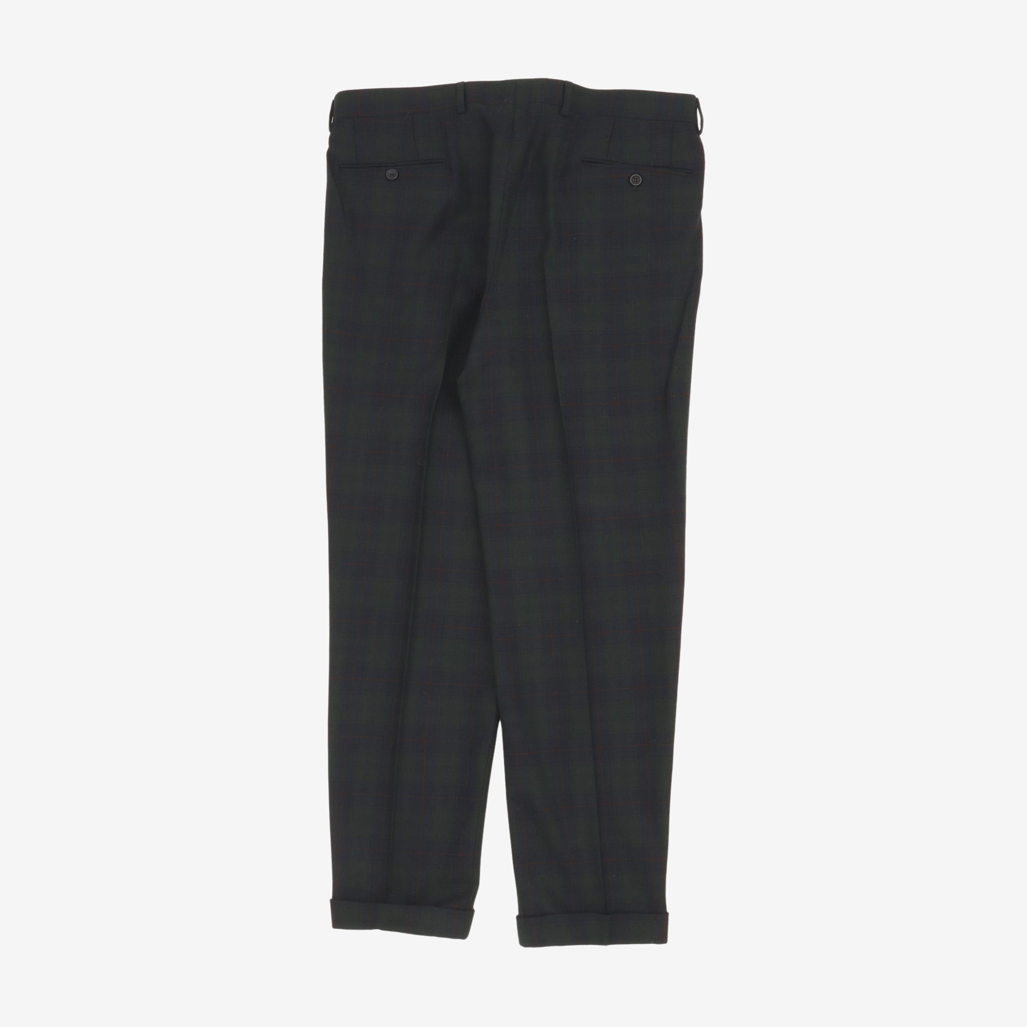 Tartan Pleated Trousers (36W X 31.5L)