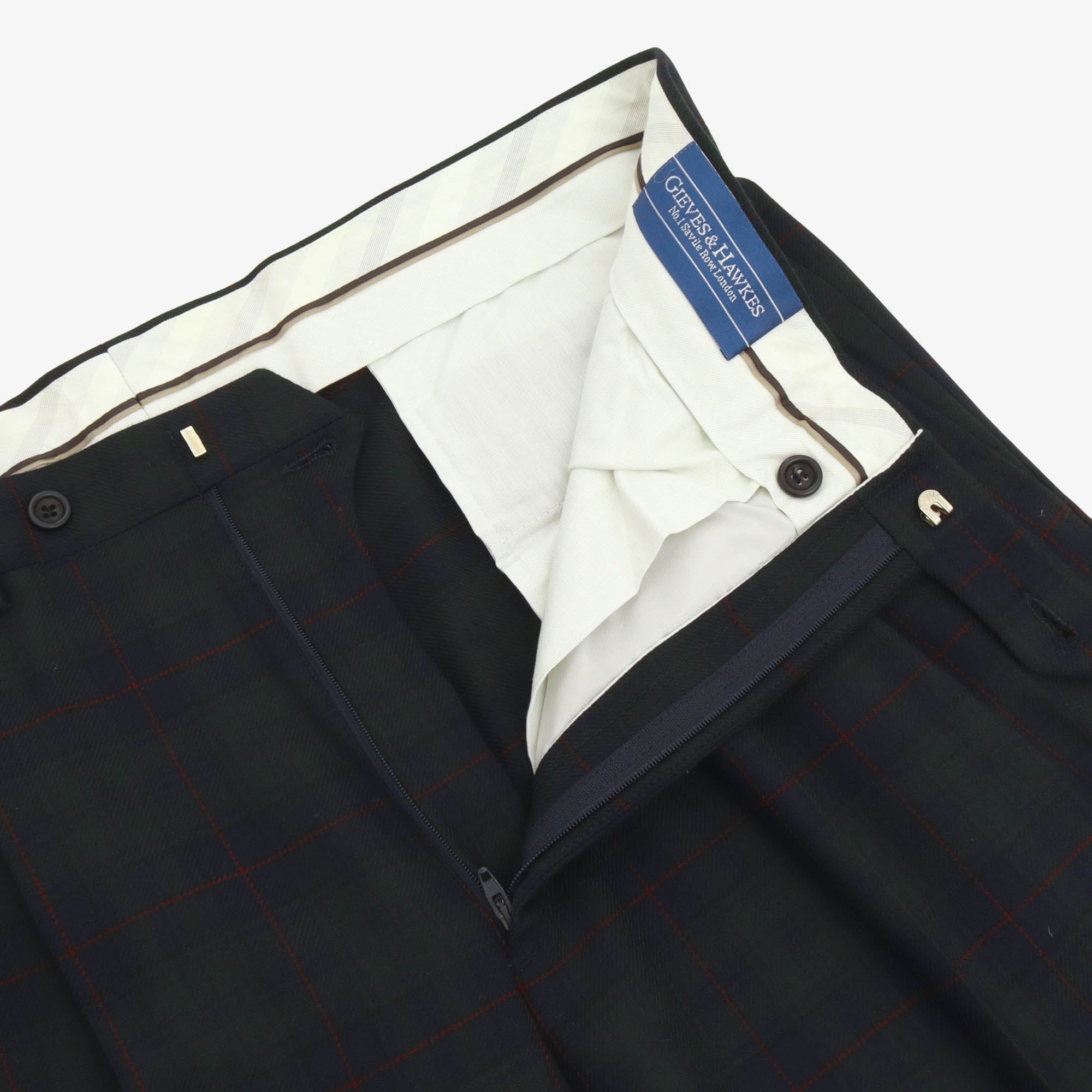 Tartan Pleated Trousers (36W X 31.5L)