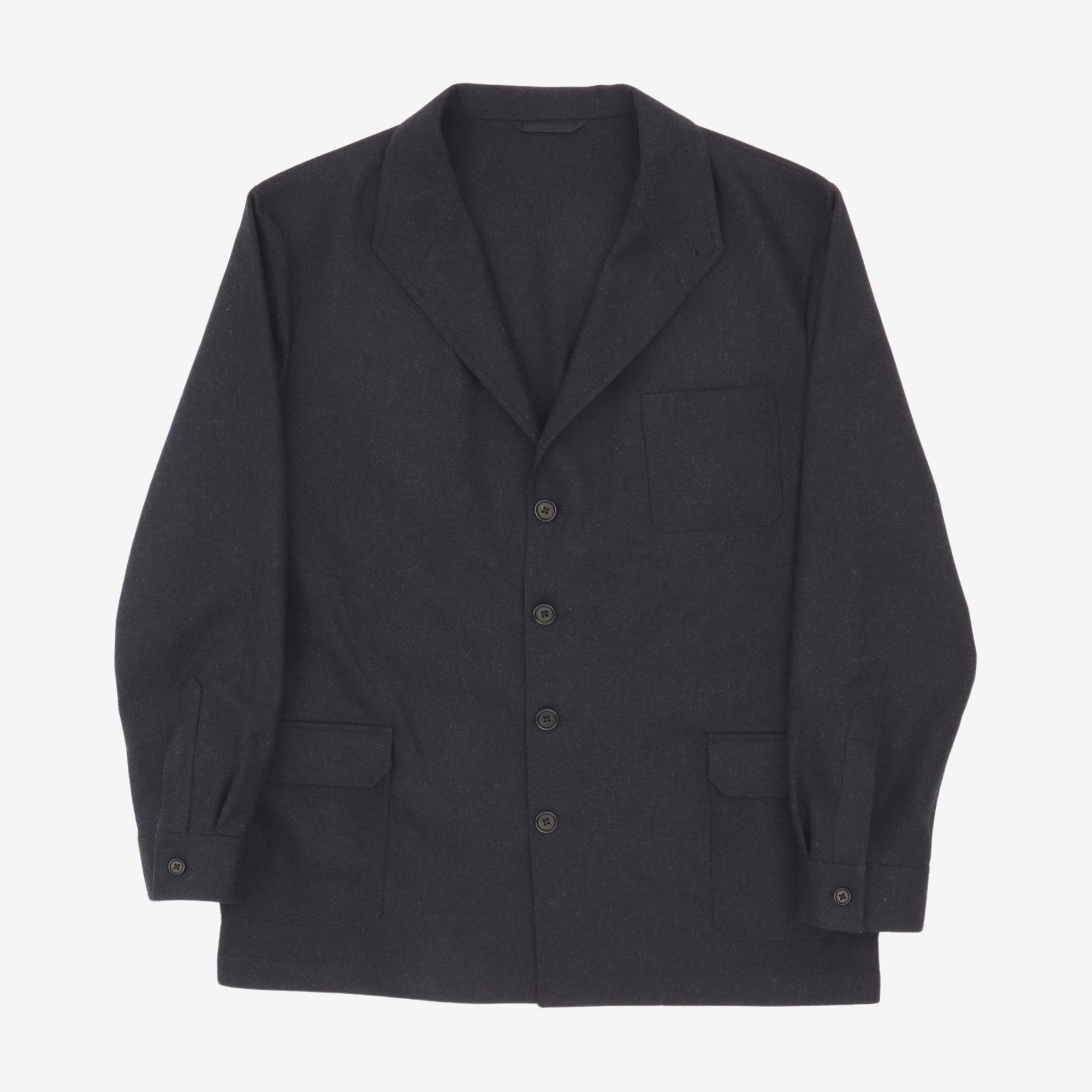 Unstructured Wool Blazer