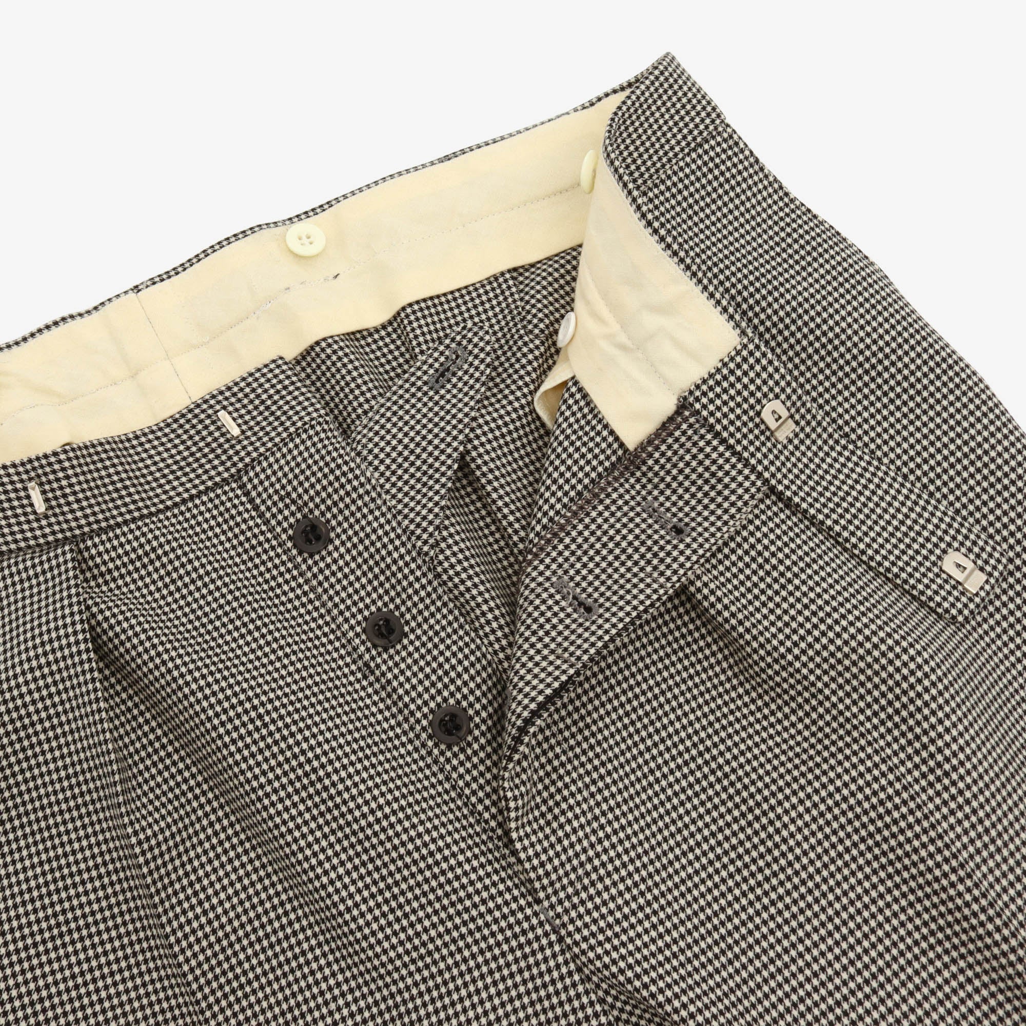 Wool Puppytooth Trousers (35W X 31.5L)