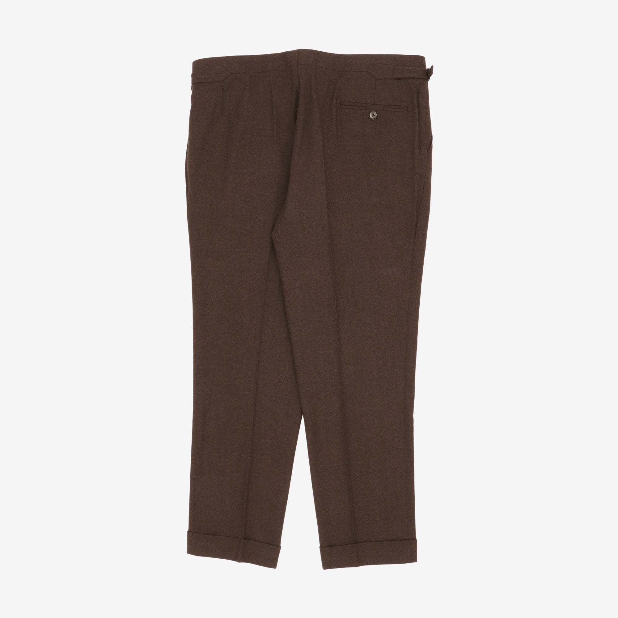 Unstructured Wool Flannel Suit