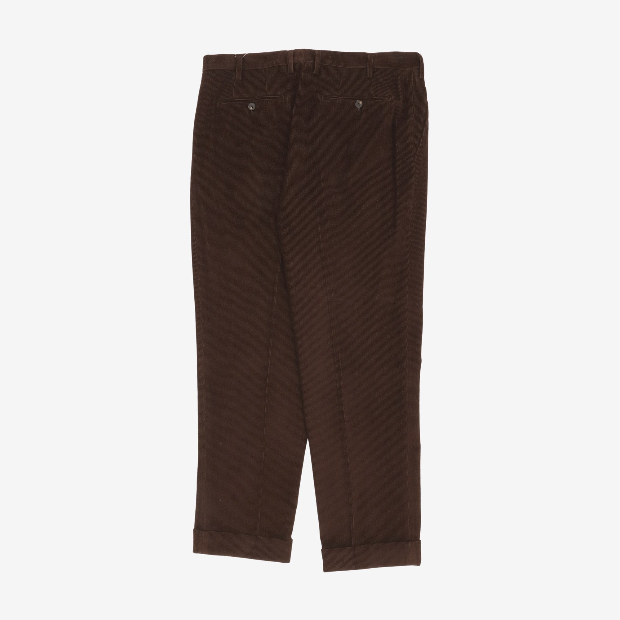 Pleated Corduroy Trousers (36W X 30L)