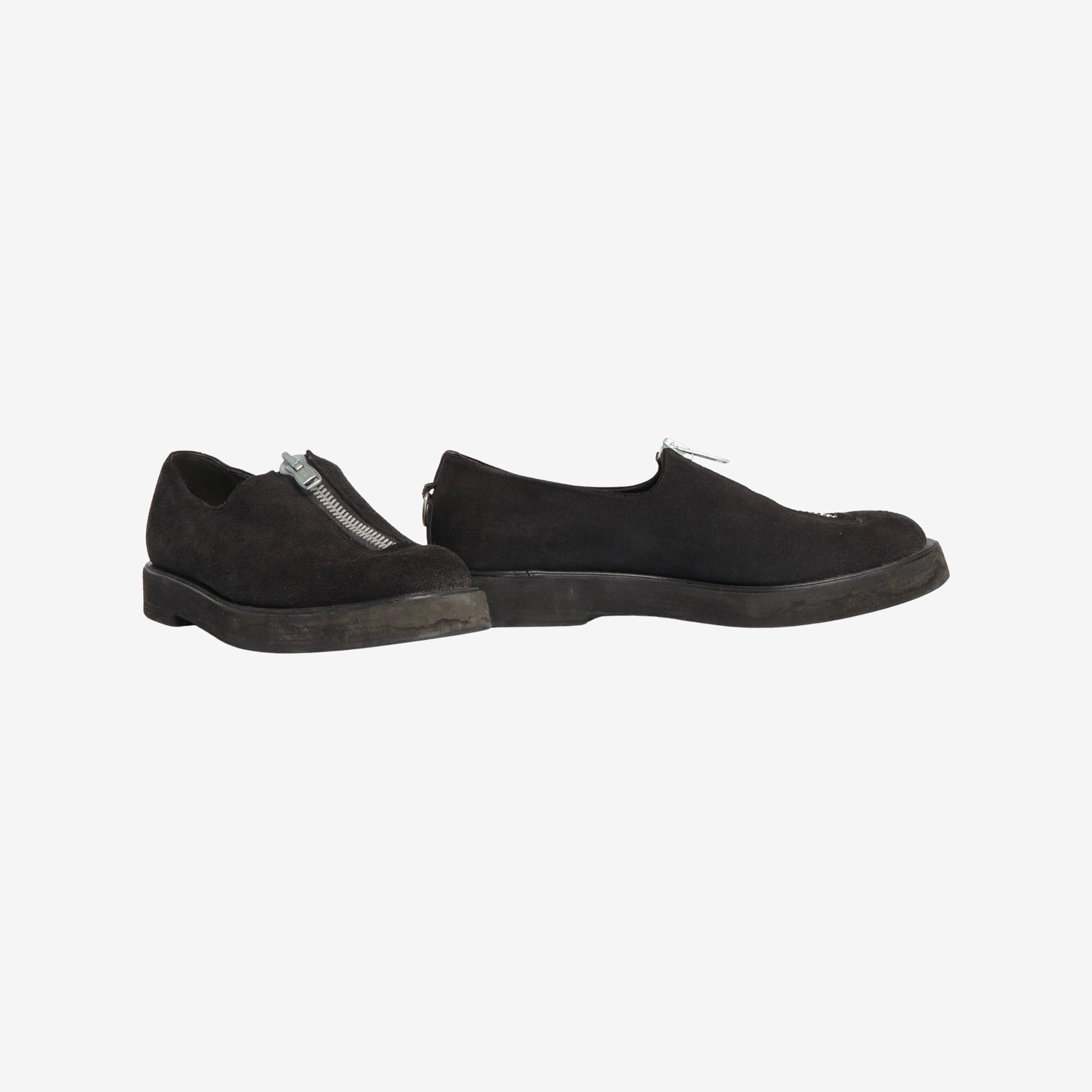 Vintage Suede Front Zip Shoes