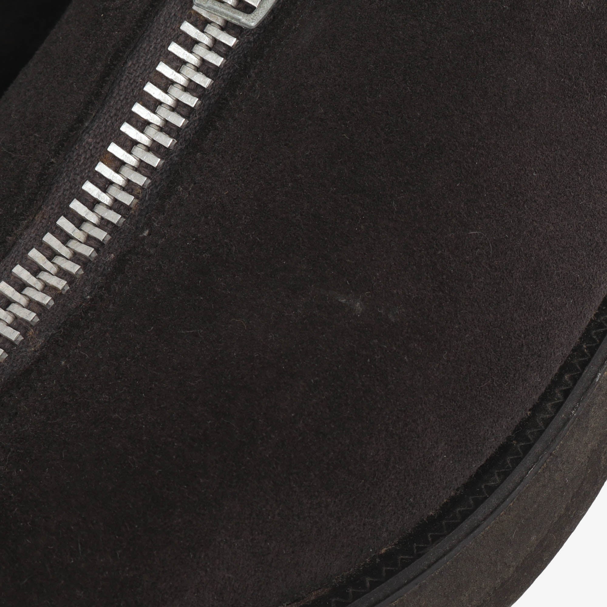 Vintage Suede Front Zip Shoes