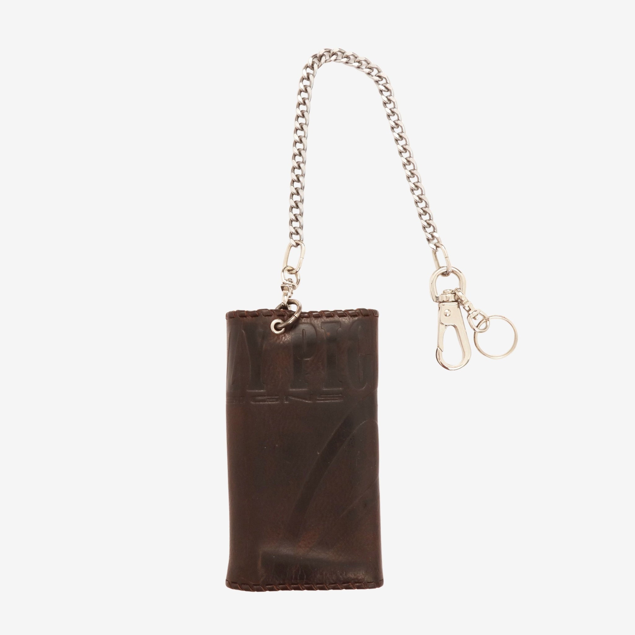 Leather Biker Wallet + Chain