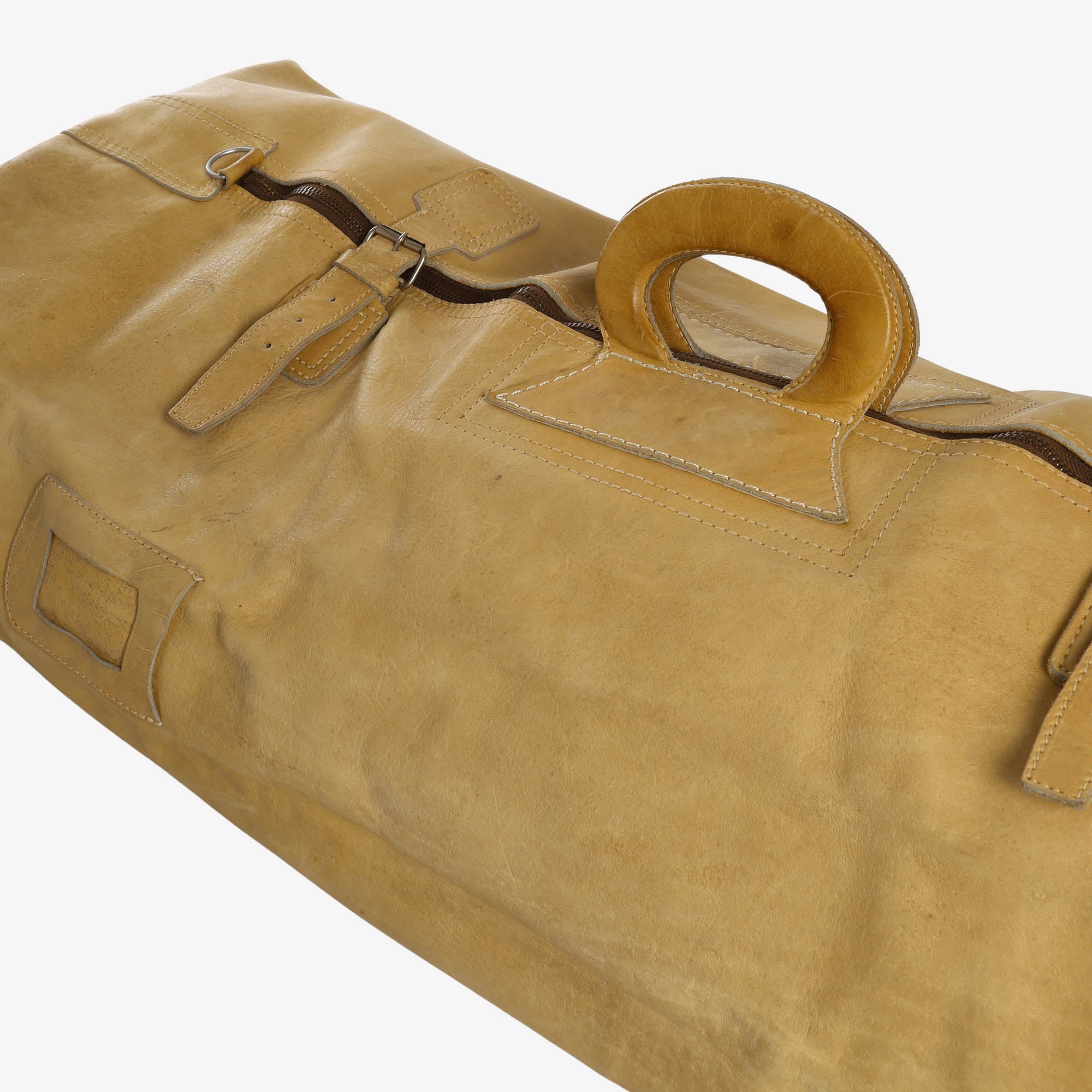 70s Leather Weekend Duffle Bag