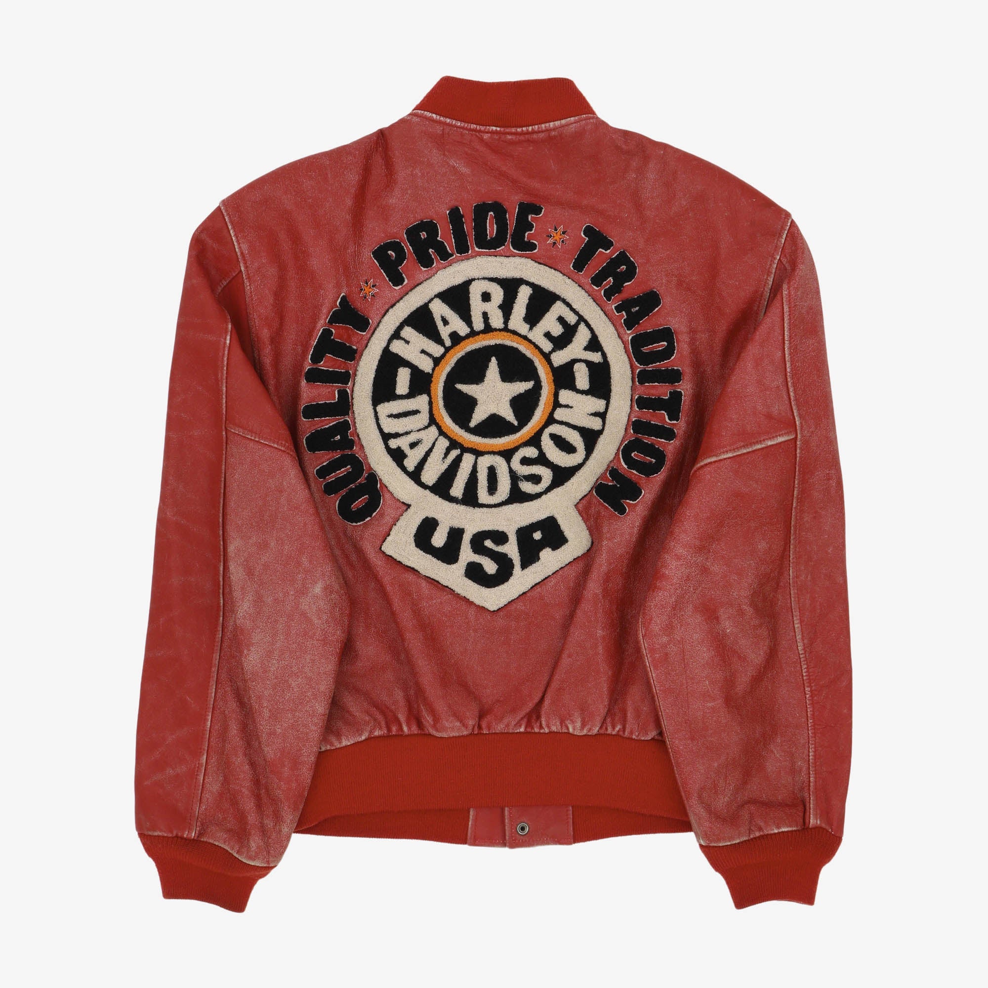 Harley Davidson Leather Varsity Jacket