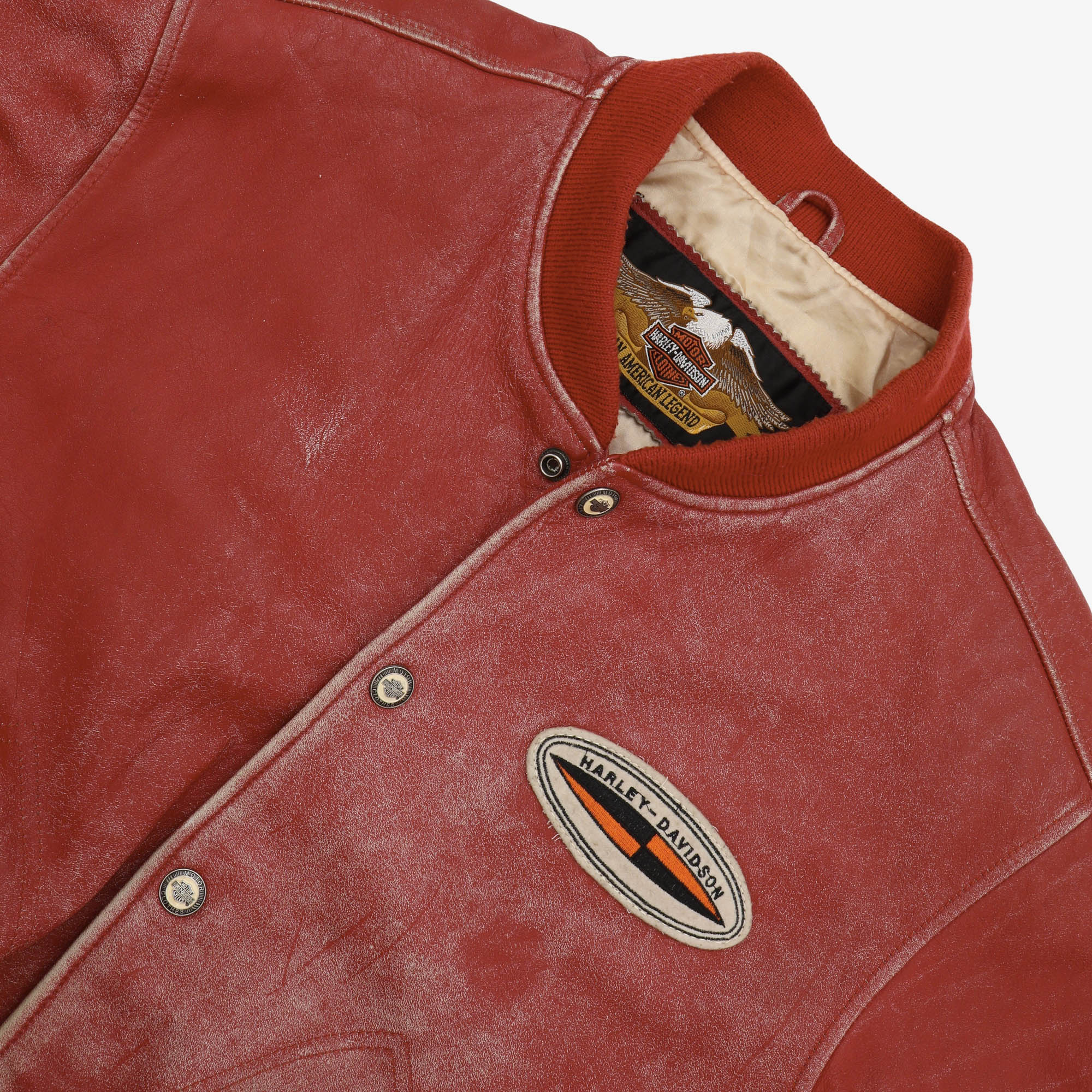 Harley Davidson Leather Varsity Jacket