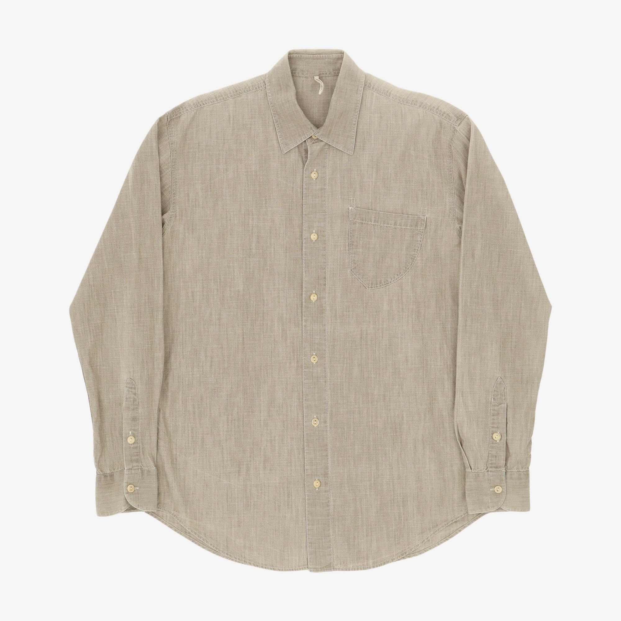Vintage Asymmetric Chambray Shirt