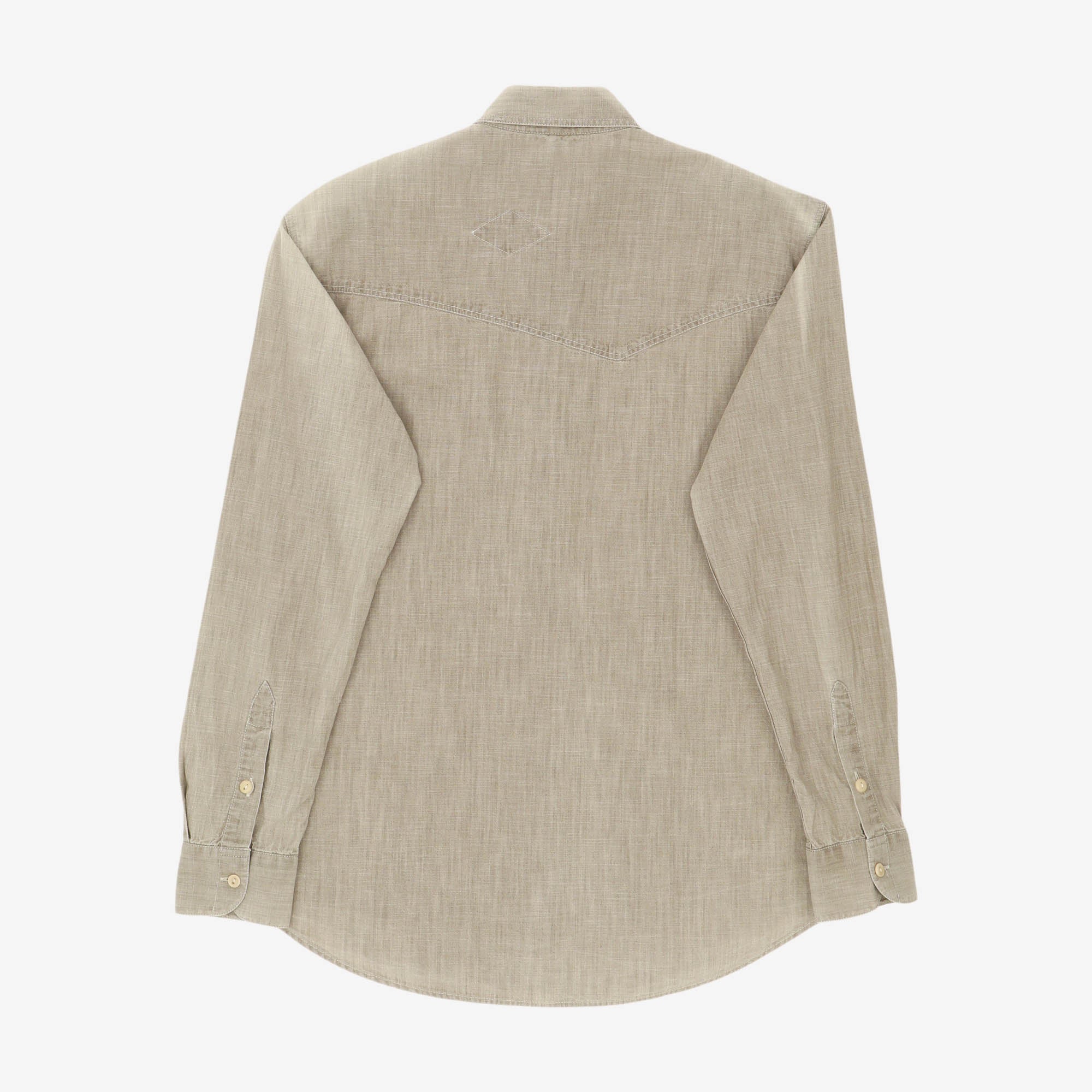 Vintage Asymmetric Chambray Shirt